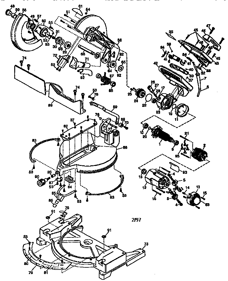 Dewalt model DW704 TYPE 4 miter saw genuine parts