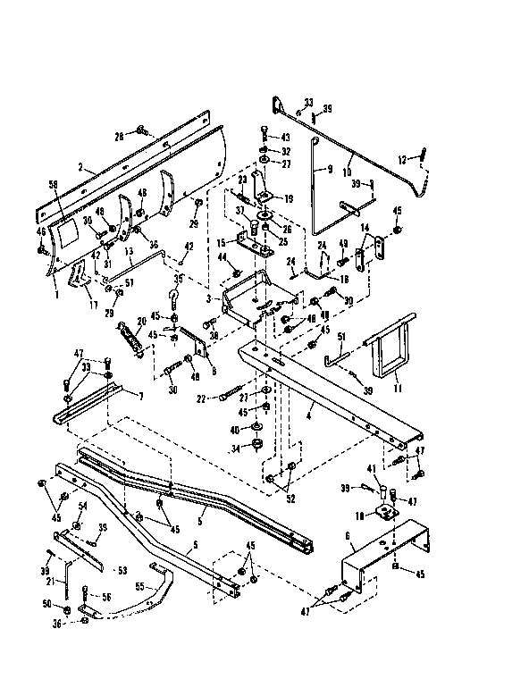 Sabre model SABRE/JOHN DEERE tractor attachments genuine parts mgt 46 parts diagram 