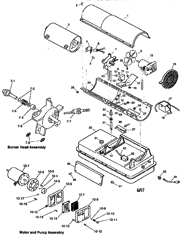 Sears Forced Air Kerosene Heater Parts