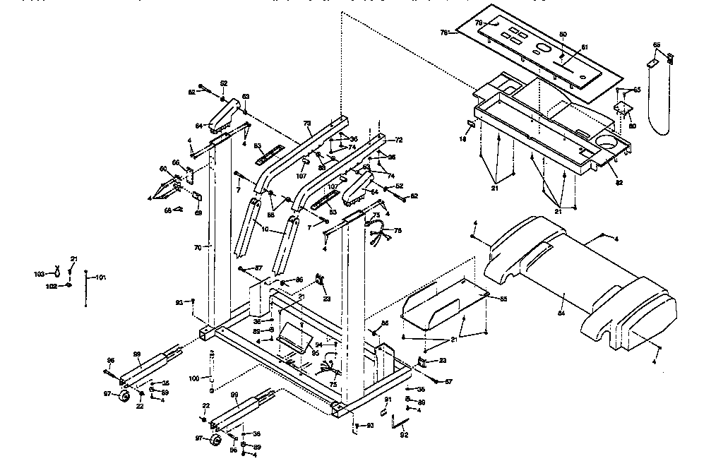 Proform Model 831297680 Treadmill Genuine Parts