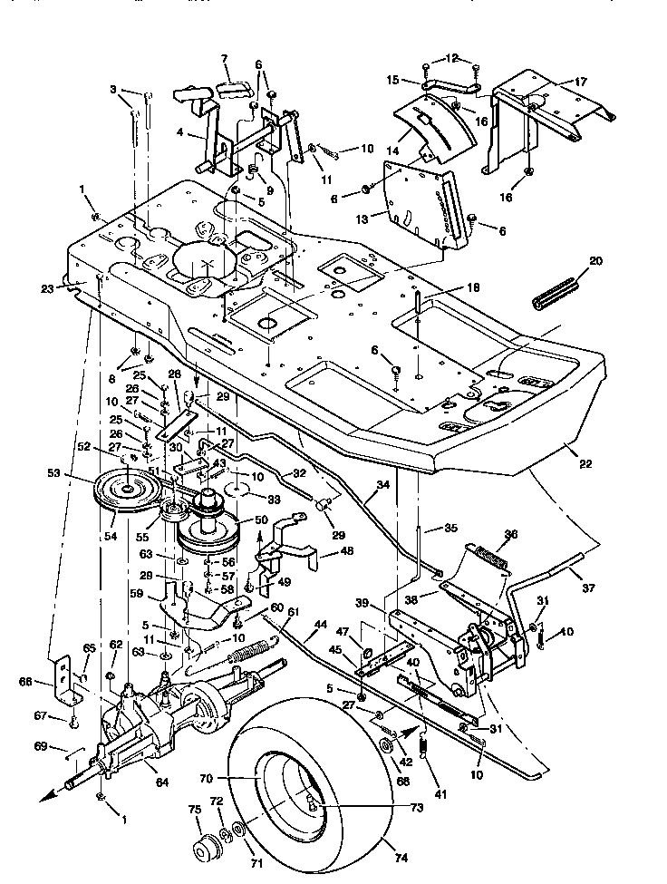 Craftsman Model 502270110 Lawn Tractor Genuine Parts Motion Drive
