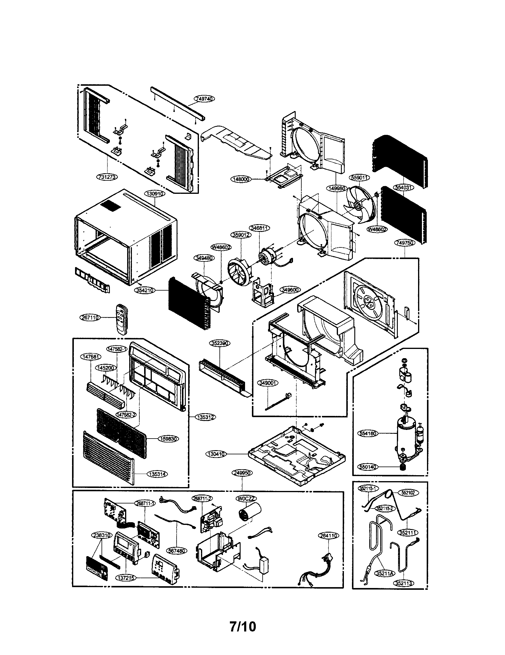 Lg model L1804R air conditioner -room genuine parts