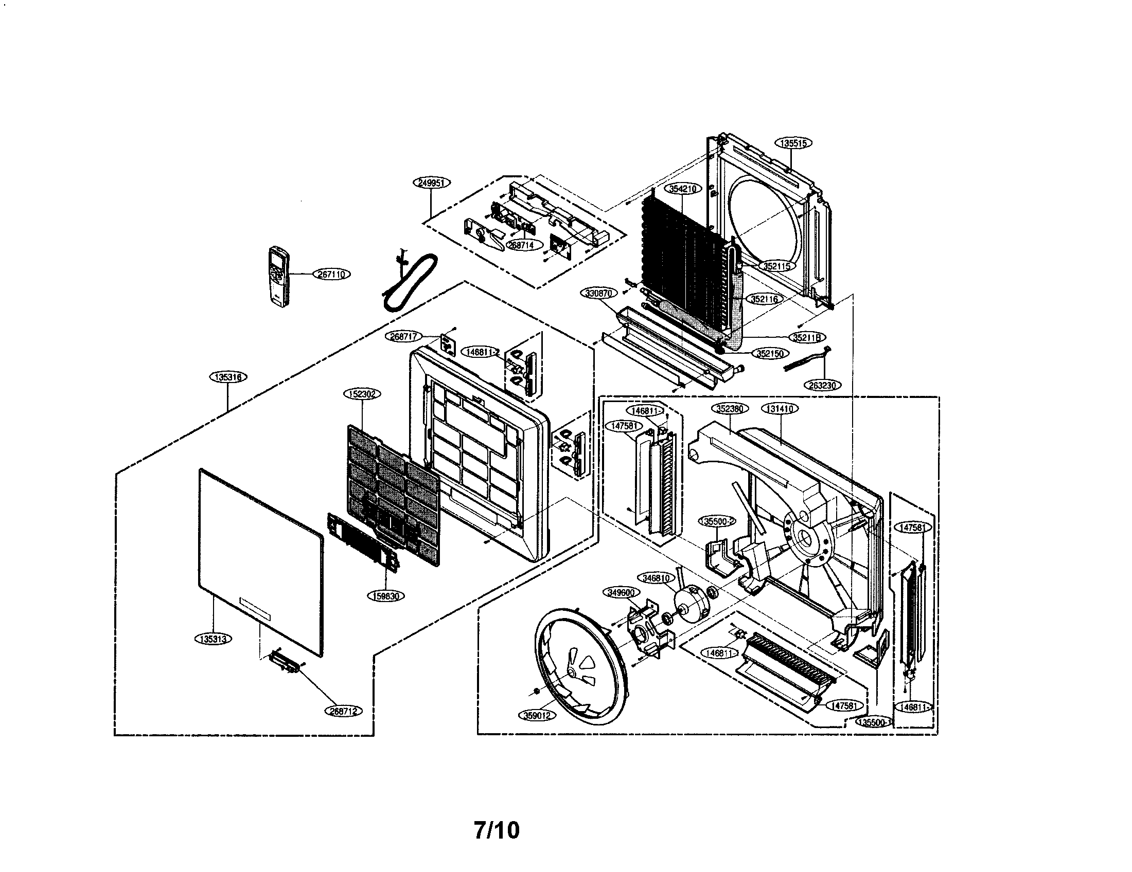 Lg model LA090CP air conditioner -room genuine parts