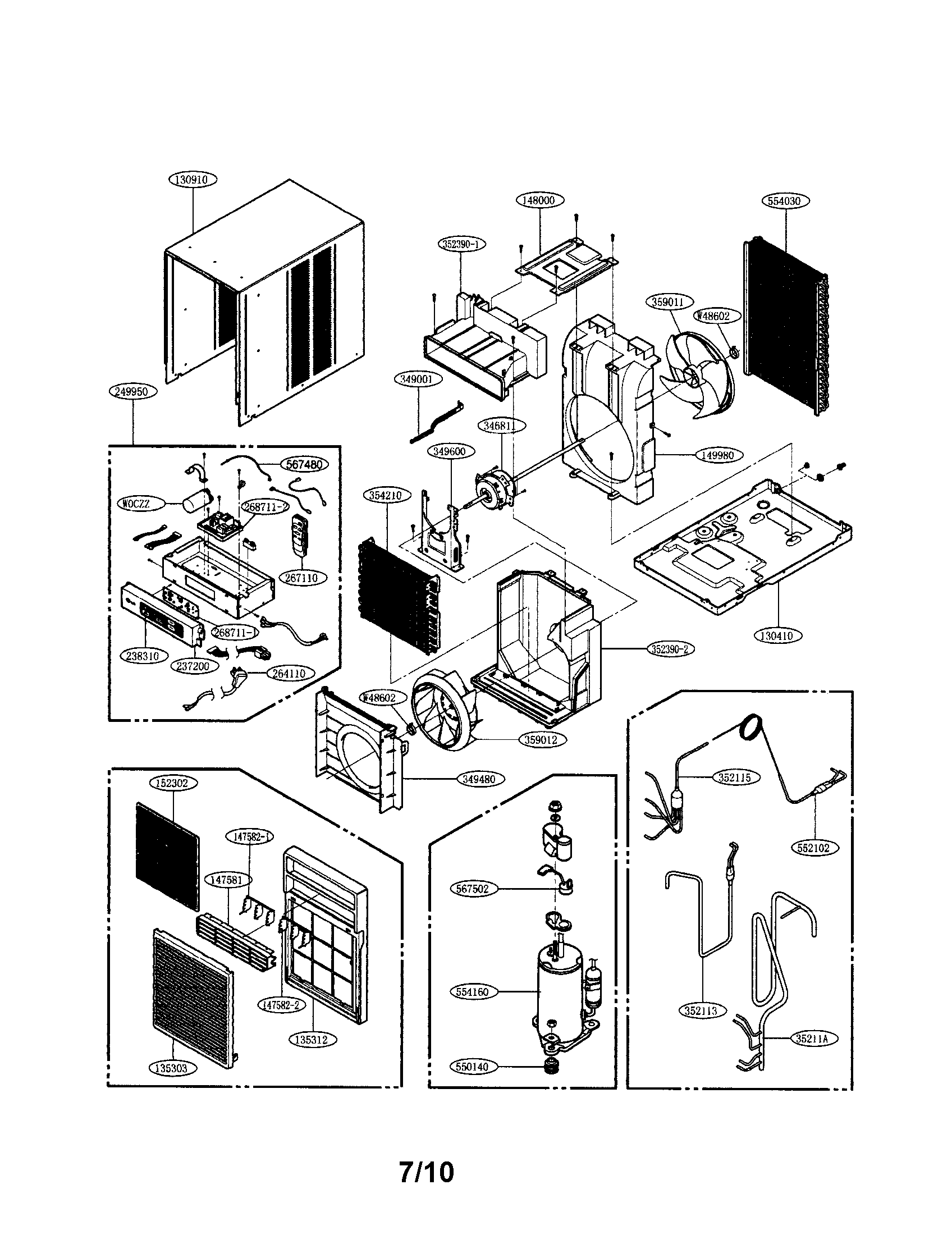Lg model LWHD1000CR air conditioner -room genuine parts