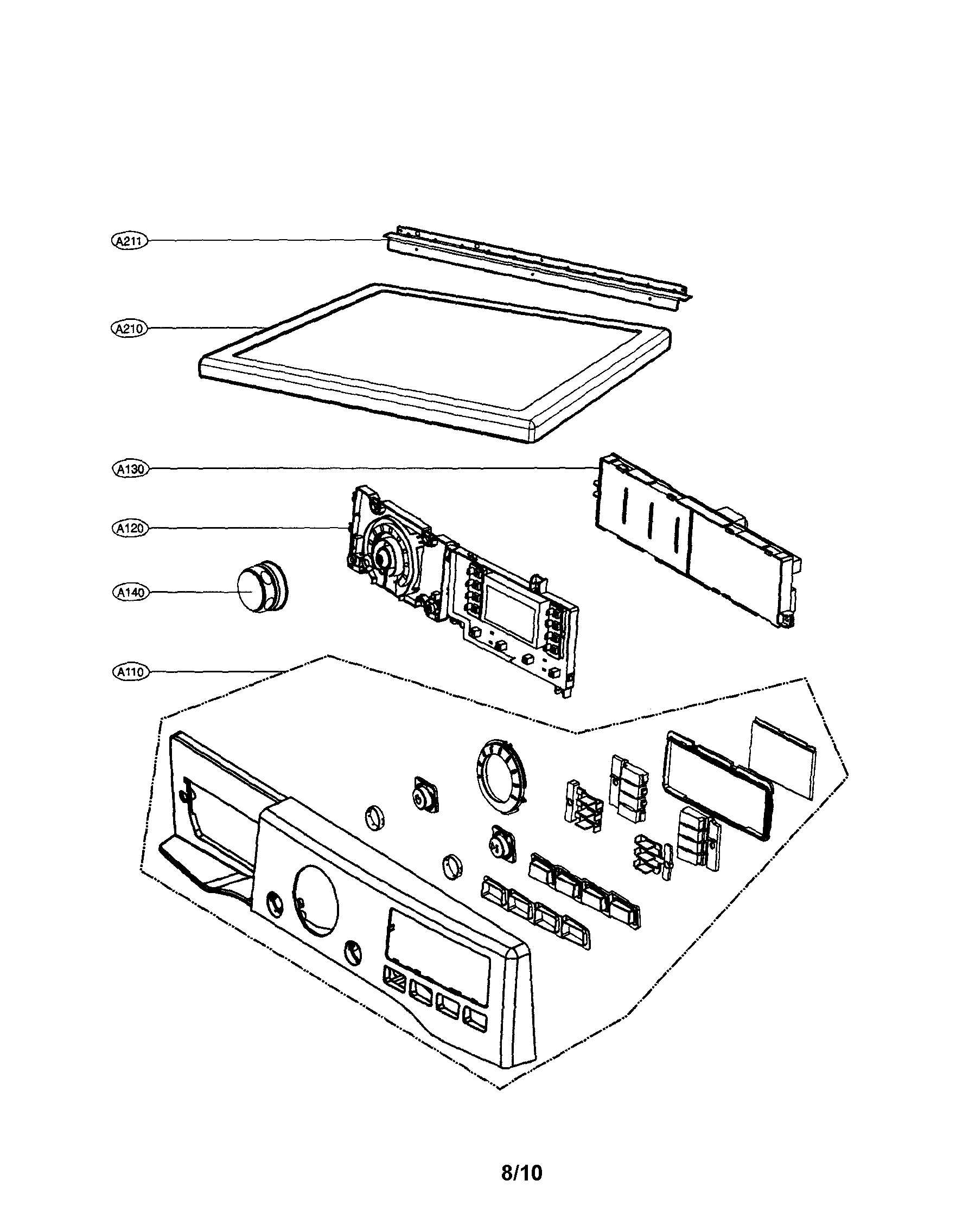 Lg model DLEX2901V residential dryer genuine parts