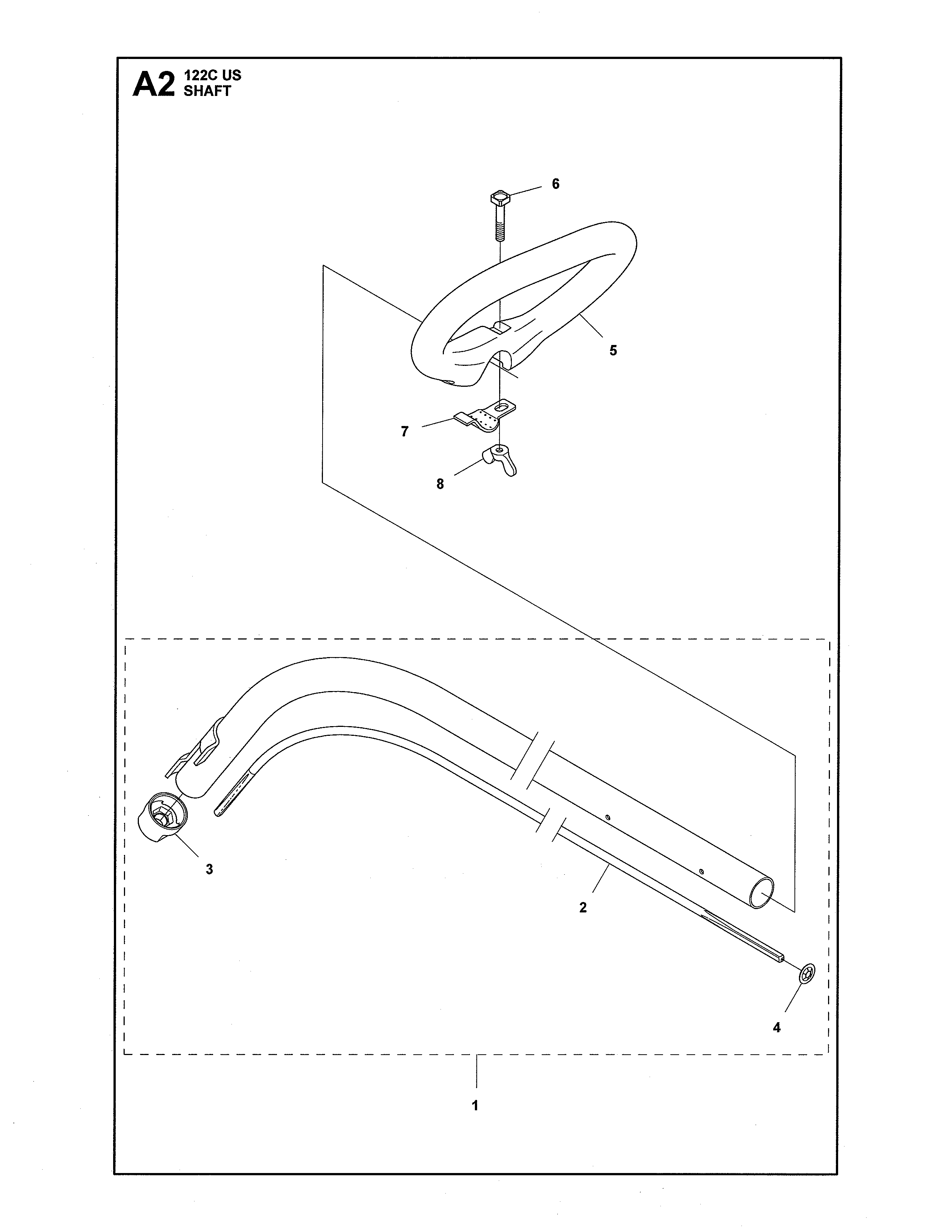 Husqvarna model 122C line trimmers/weedwackers, gas genuine parts