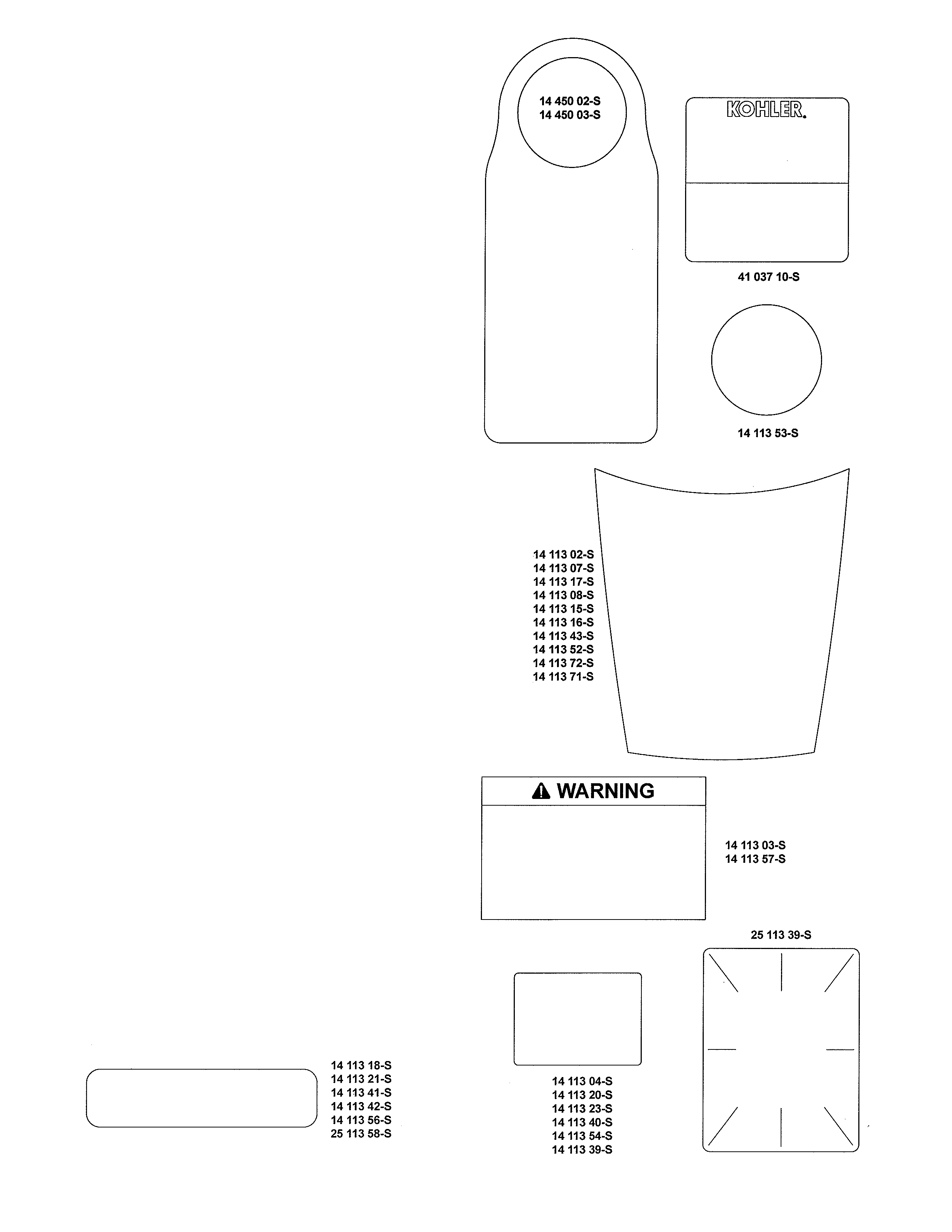 Kohler model XT675-2015 engine genuine parts