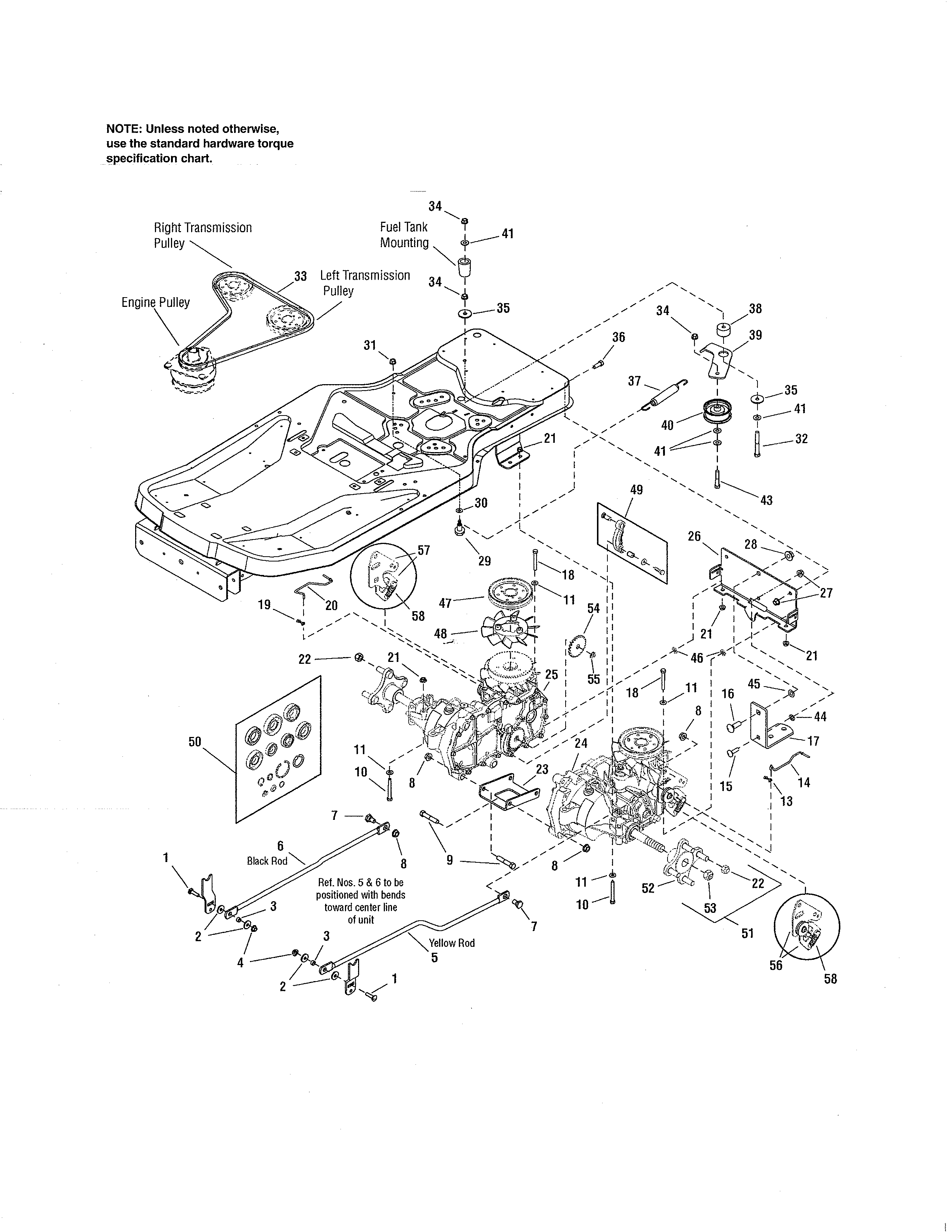 Craftsman model 107289930 lawn, riding mower rear engine genuine parts
