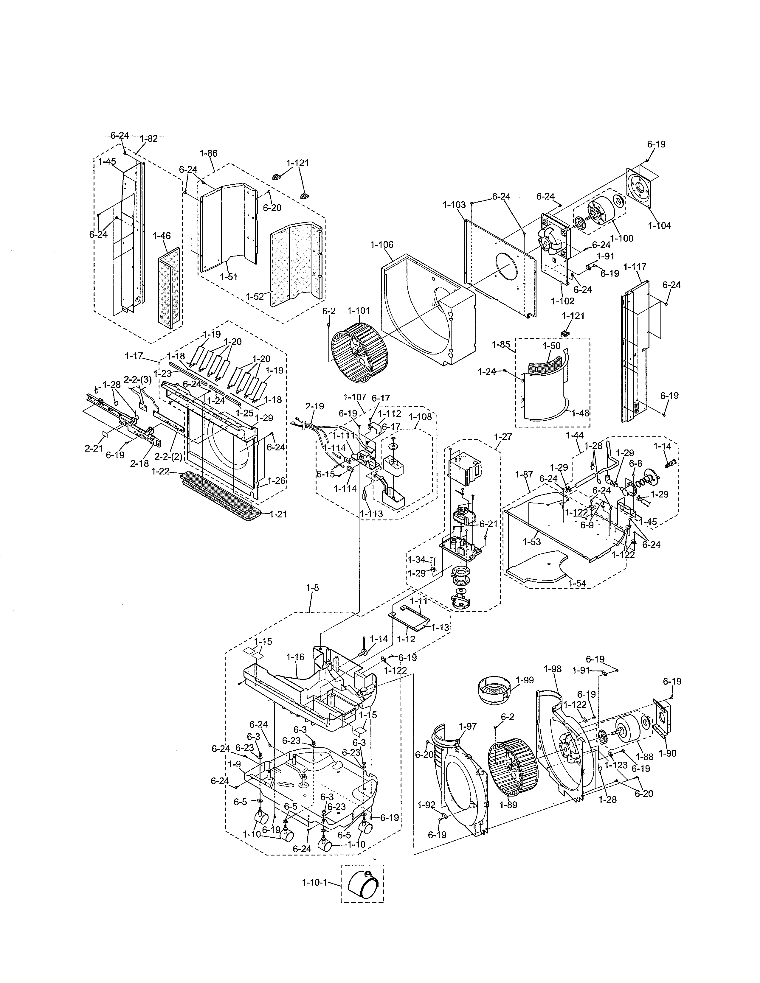 SHARP PORTABLE AIR CONDITIONER Parts | Model cvp10mx ...