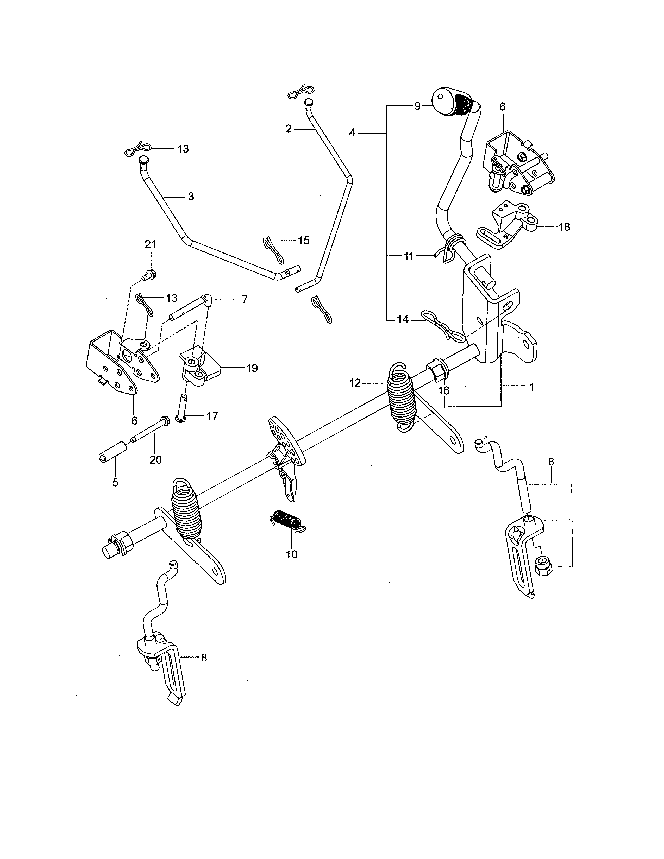 Husqvarna model Z242F-967271801-00 lawn, riding mower rear engine