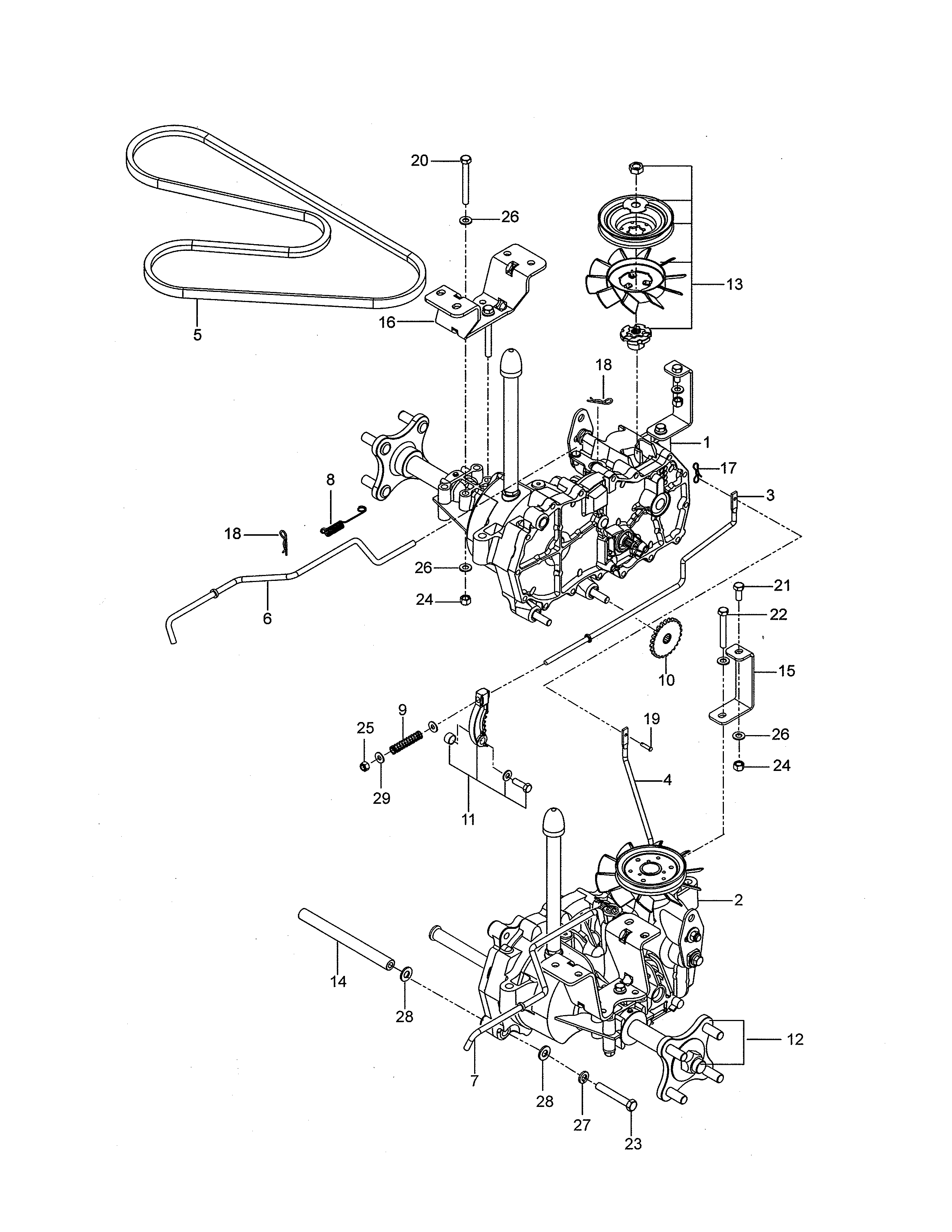 Husqvarna model Z242F-967271801-00 lawn, riding mower rear engine