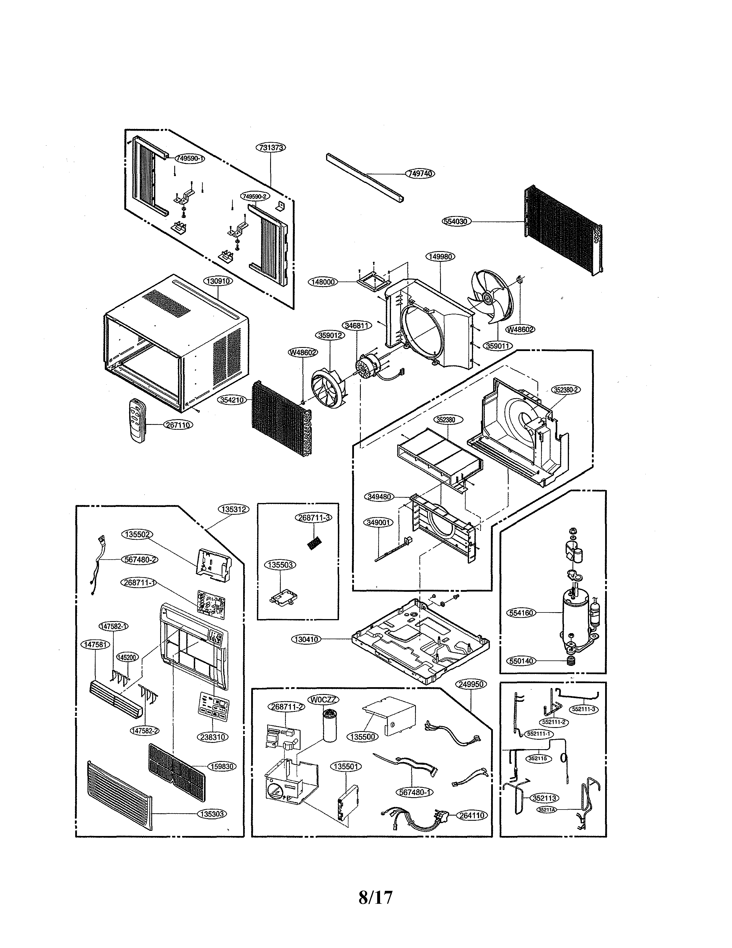 Kenmore-Elite model 58077127710 air conditioner -room genuine parts