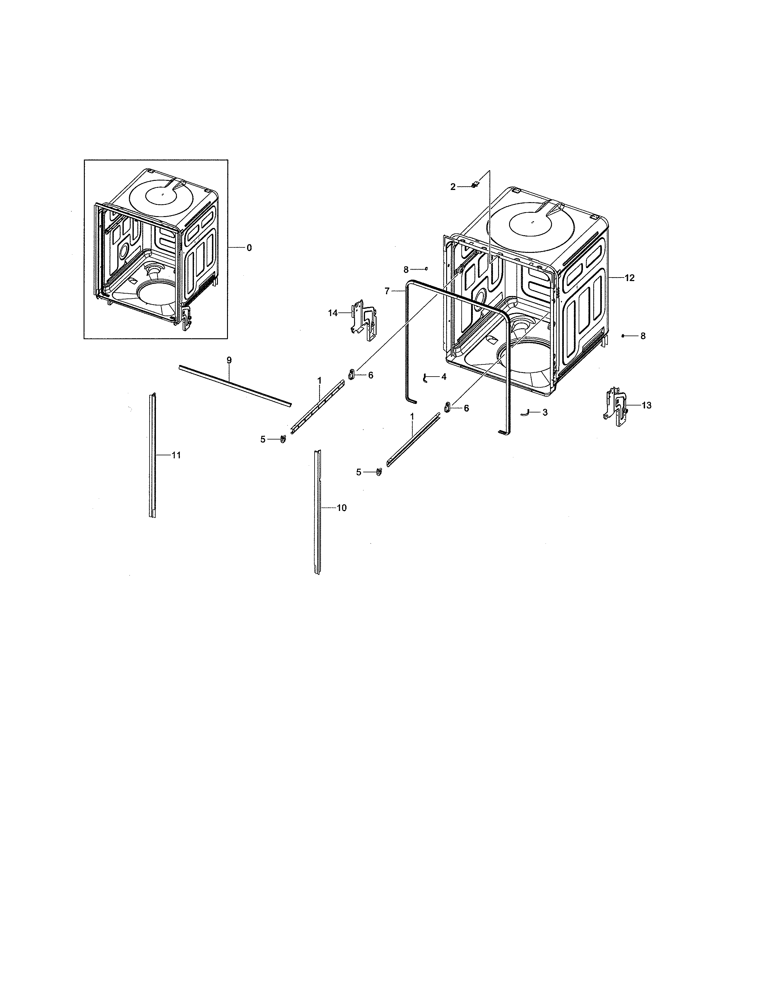 Samsung model DMT610RHS/XAC dishwasher genuine parts