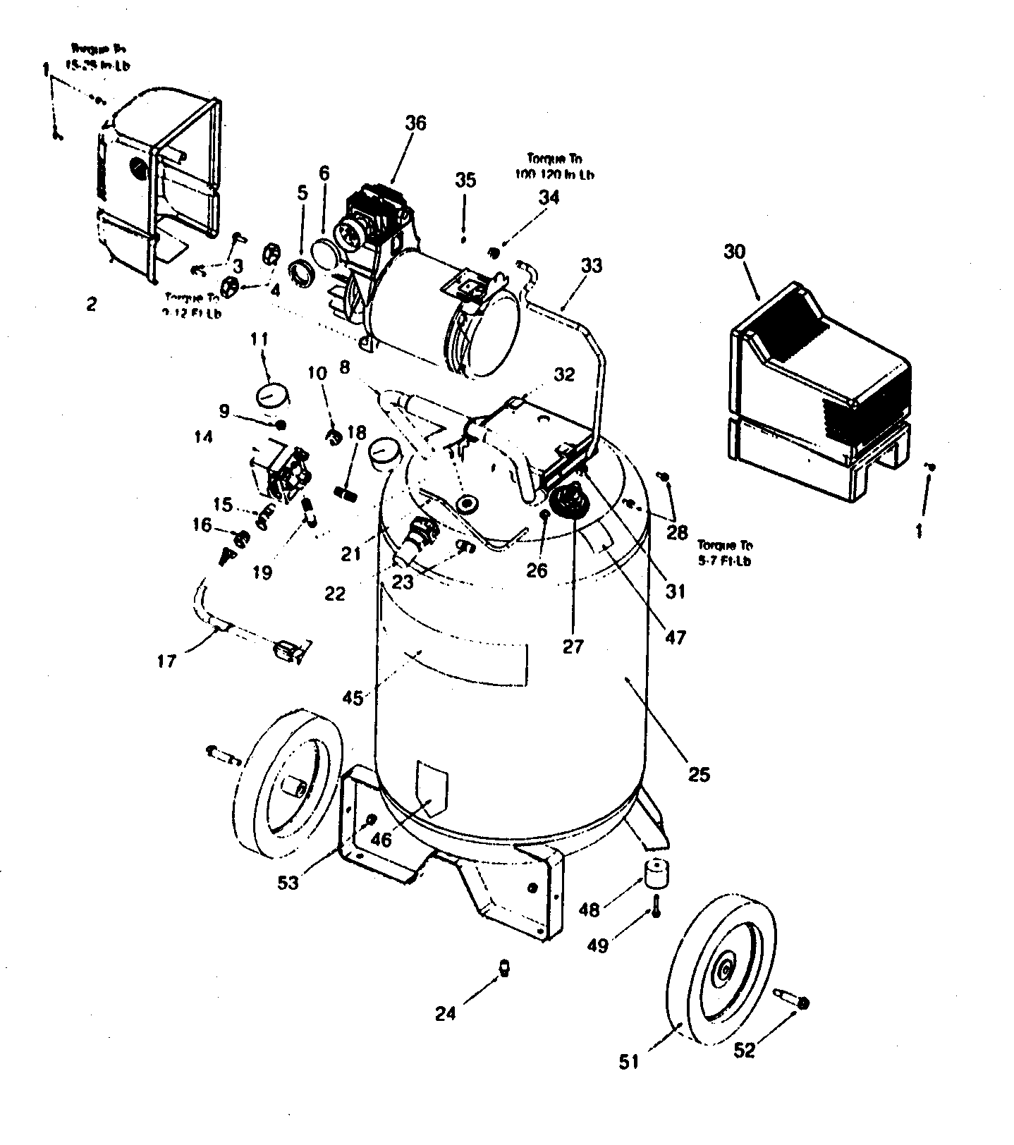 Craftsman model 919165190 air compressor genuine parts