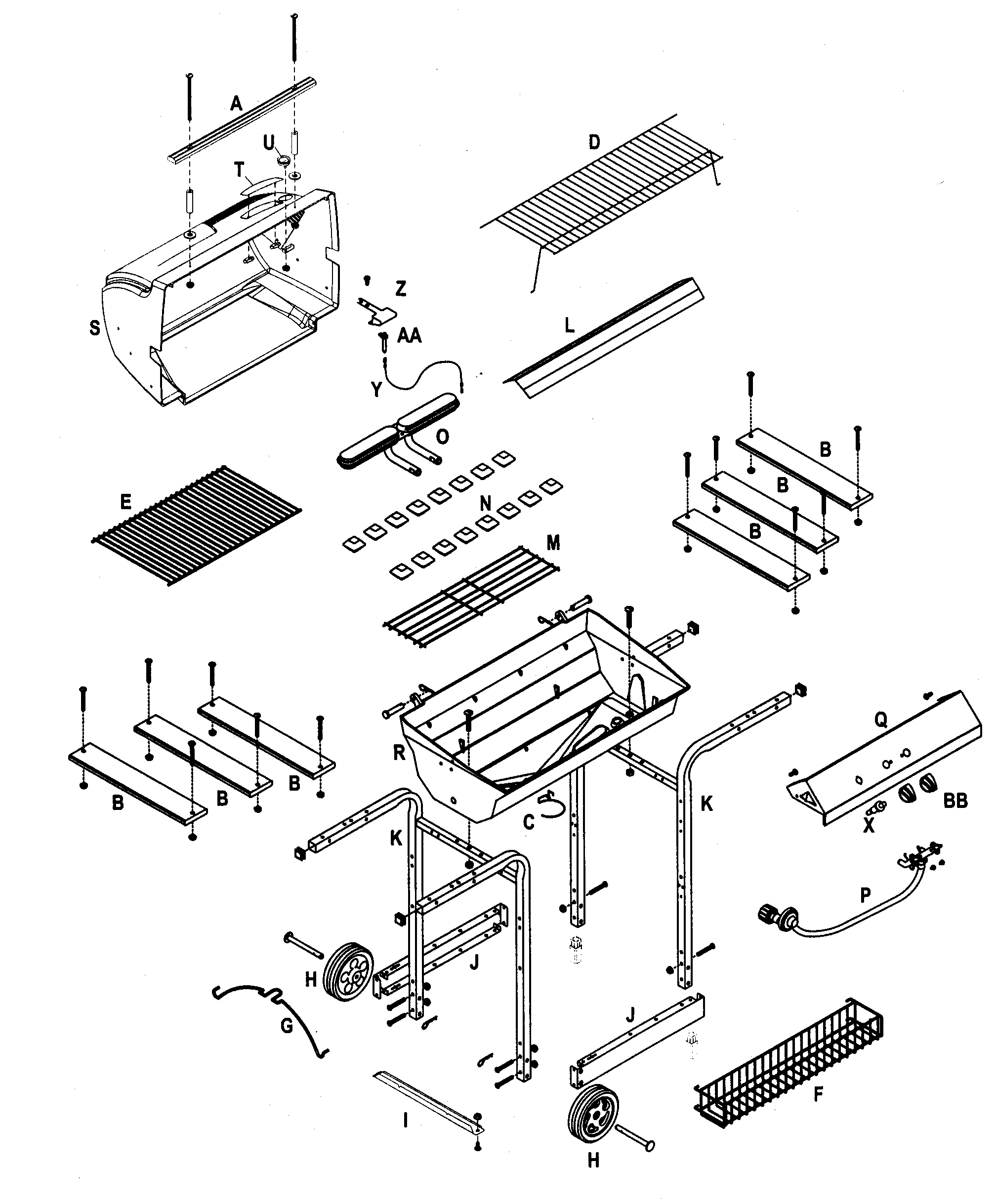 Thermos model 4617222 grill, gas genuine parts