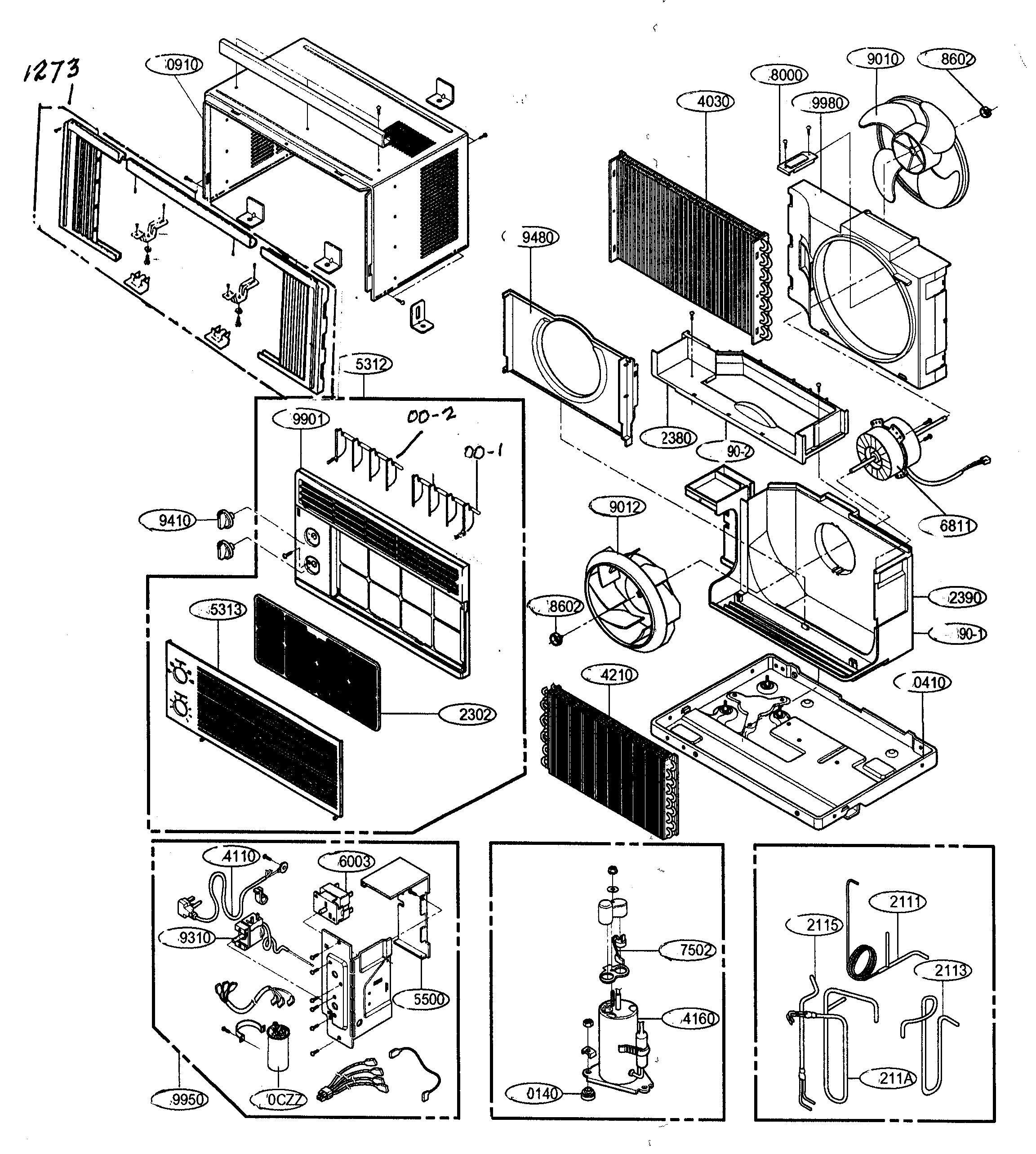 Goldstar model R5208 air conditioner -room genuine parts