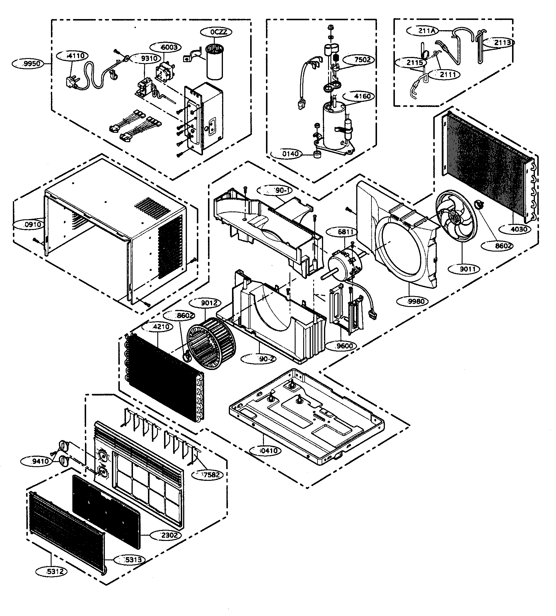 Goldstar model LW-A0612CL air conditioner -room genuine parts