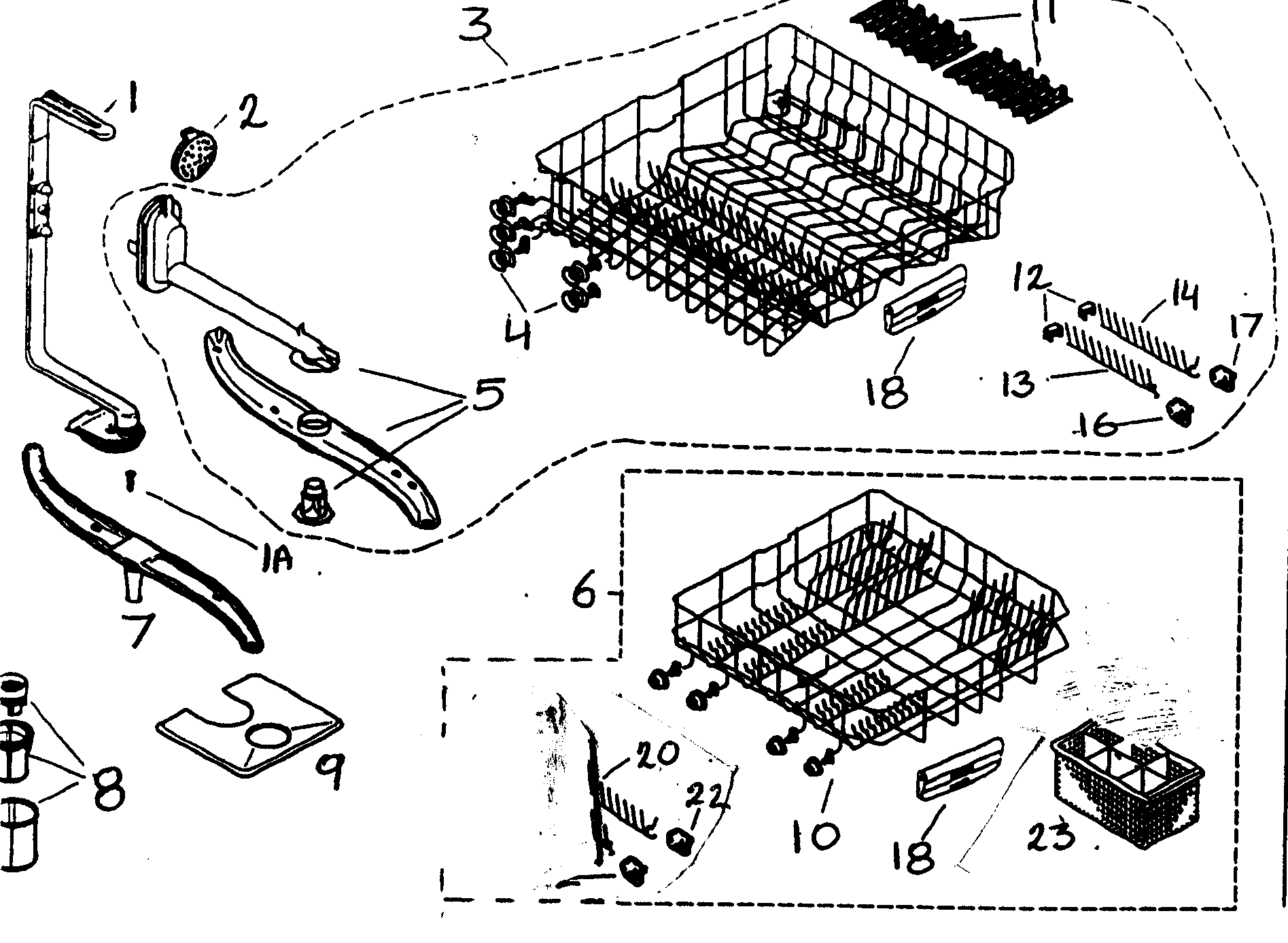 Bosch model SHX46A05UC/14 dishwasher genuine parts