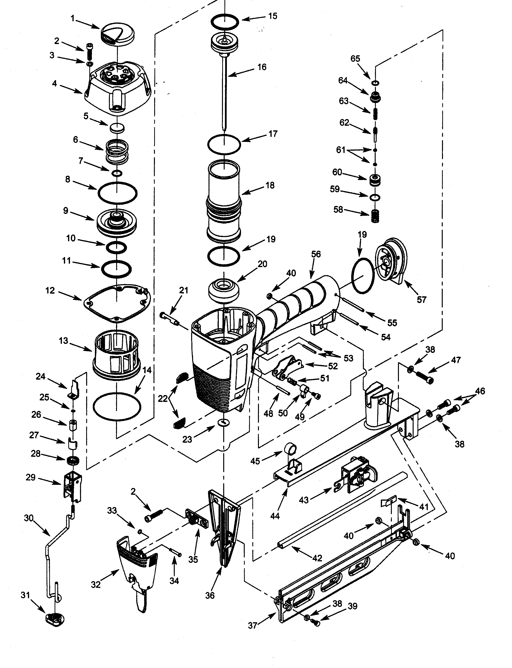 Craftsman model 351181750 nailer genuine parts craftsman garage door opener parts diagram 