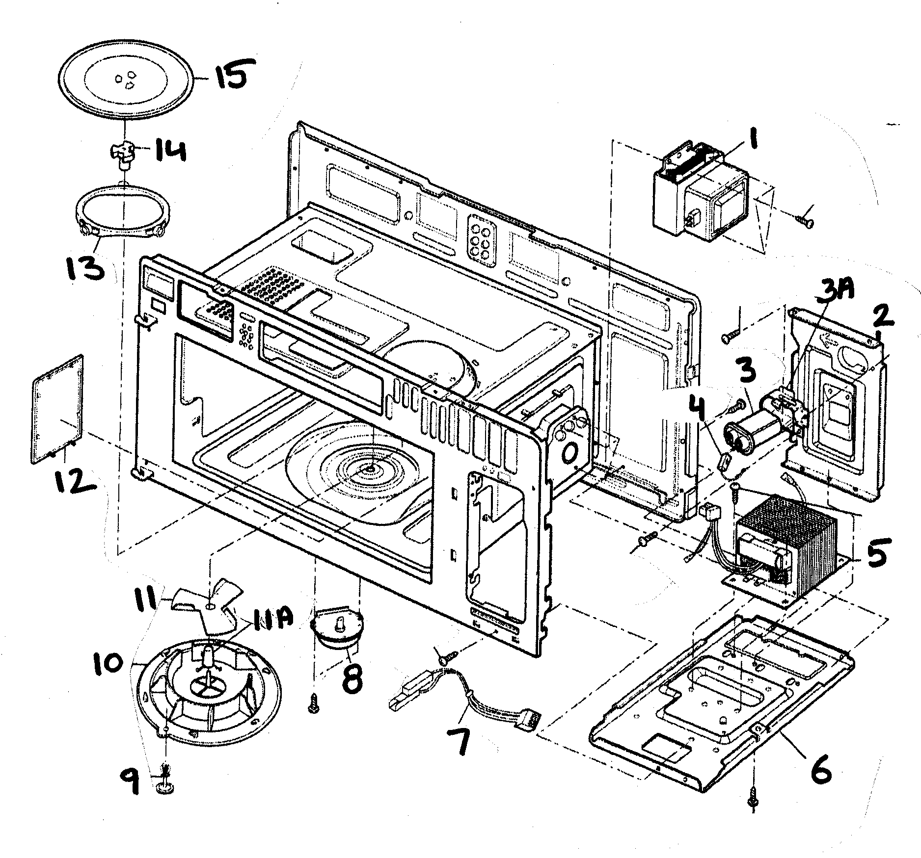 Lg Model Lmvm1935sb Microwave Hood Combo Genuine Parts Interior Part