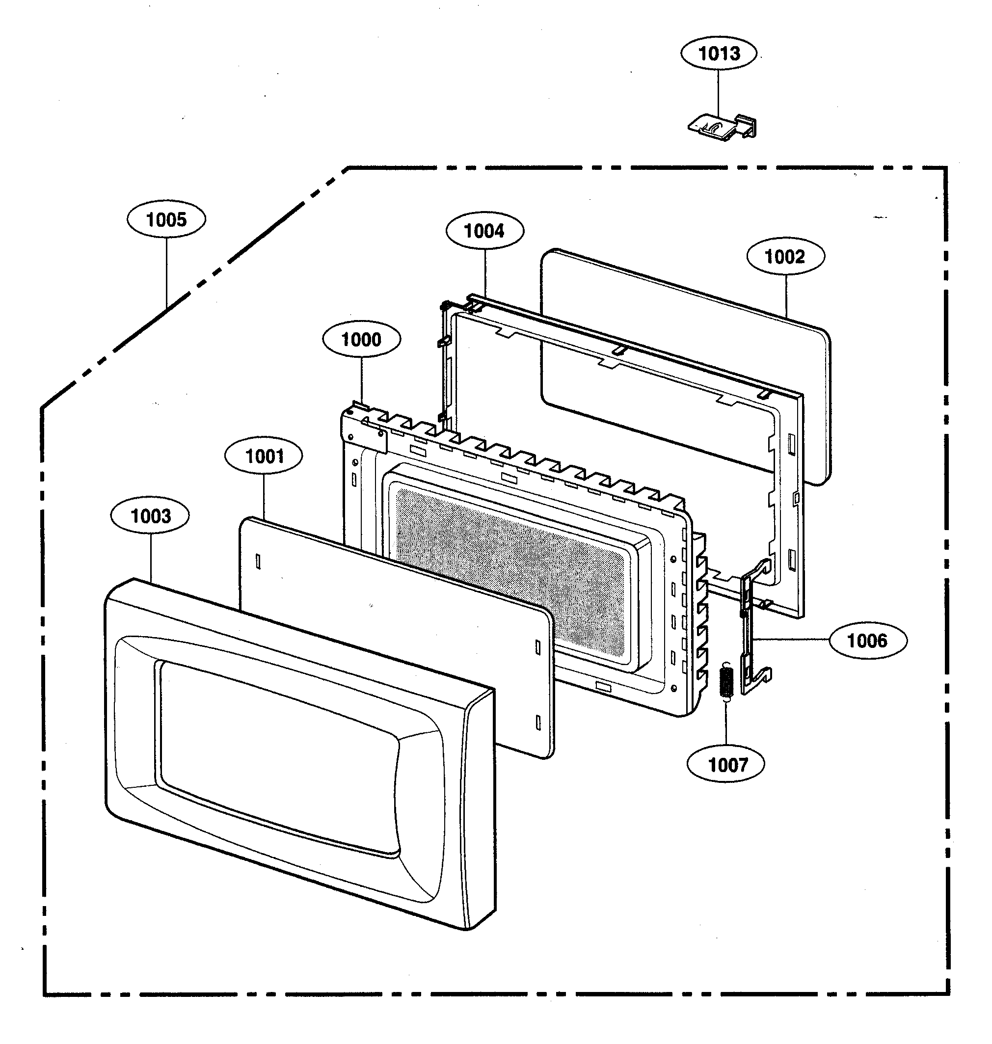 Galaxy Model 72165022401 Countertop Microwave Genuine Parts Door Parts