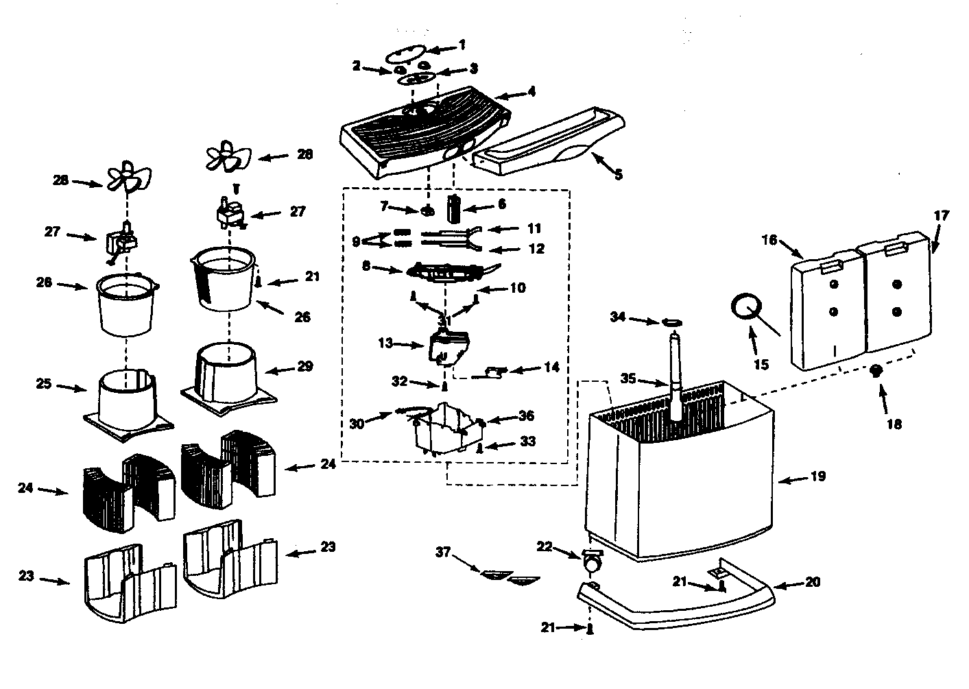 Kenmore model 758154140 humidifier genuine parts