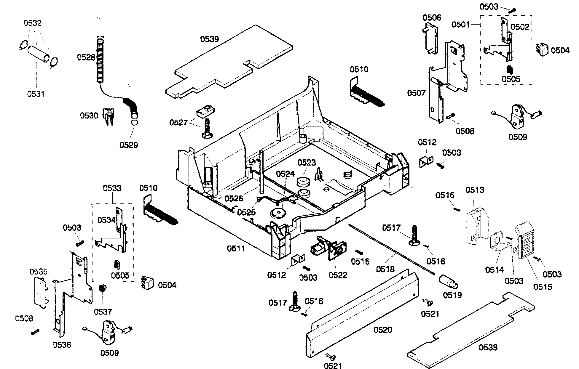 Bosch model SHX46A05UC/21 dishwasher genuine parts