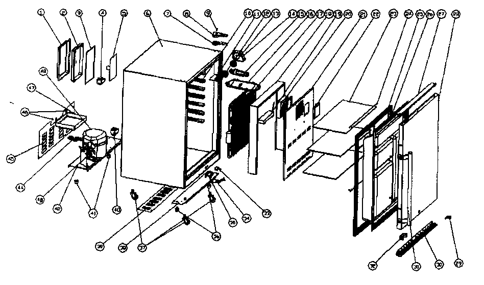 FranklinChef model FCR36OD specialty products, refrigeration genuine parts