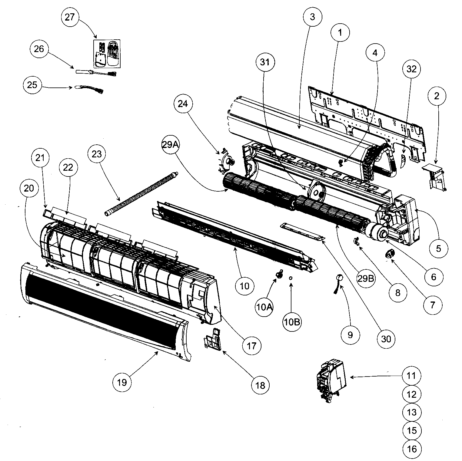 Carrier model 40BNC036301 air handler (indoor blower&evap) genuine parts