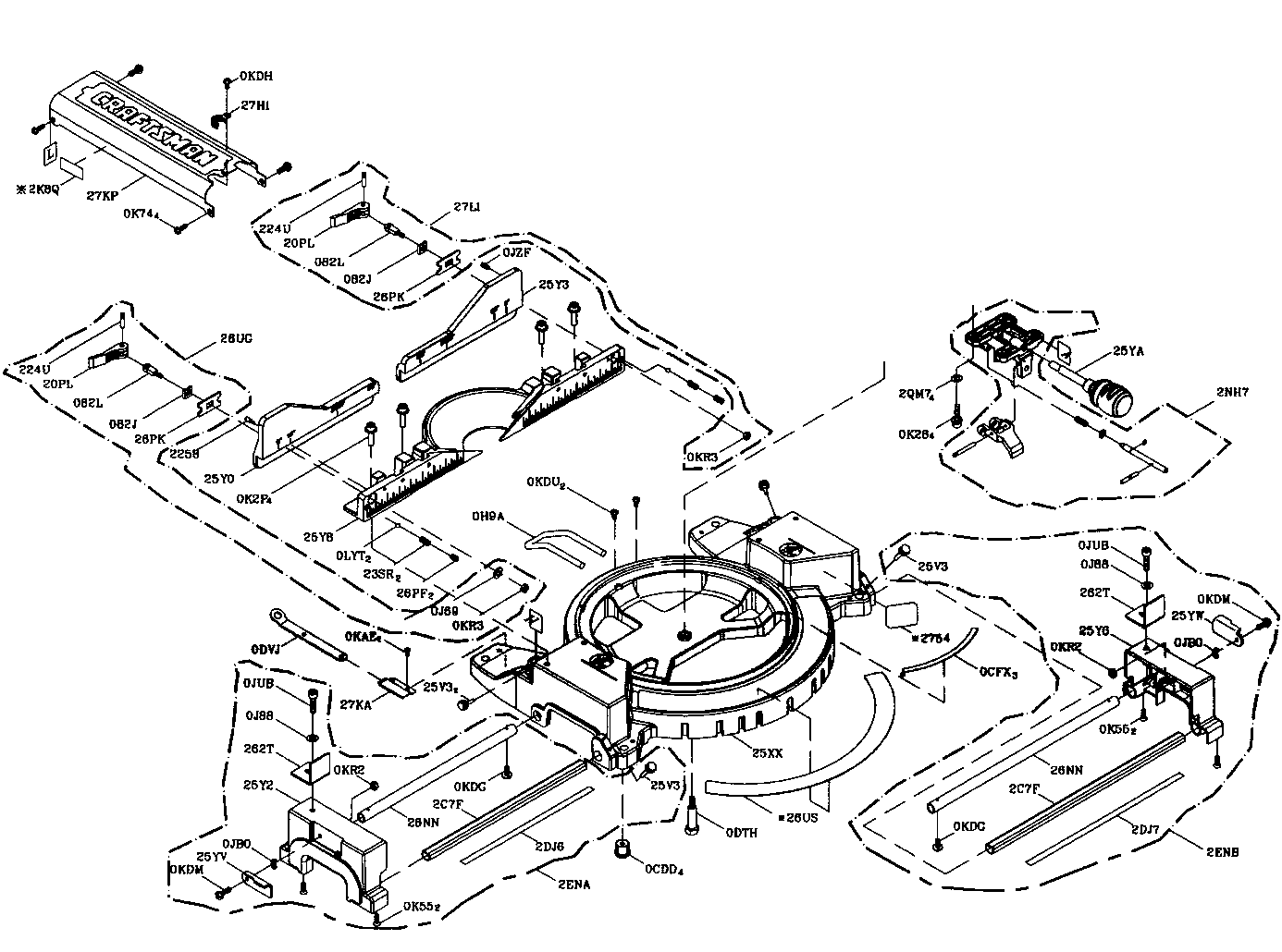 Craftsman model 137212210 miter saw genuine parts