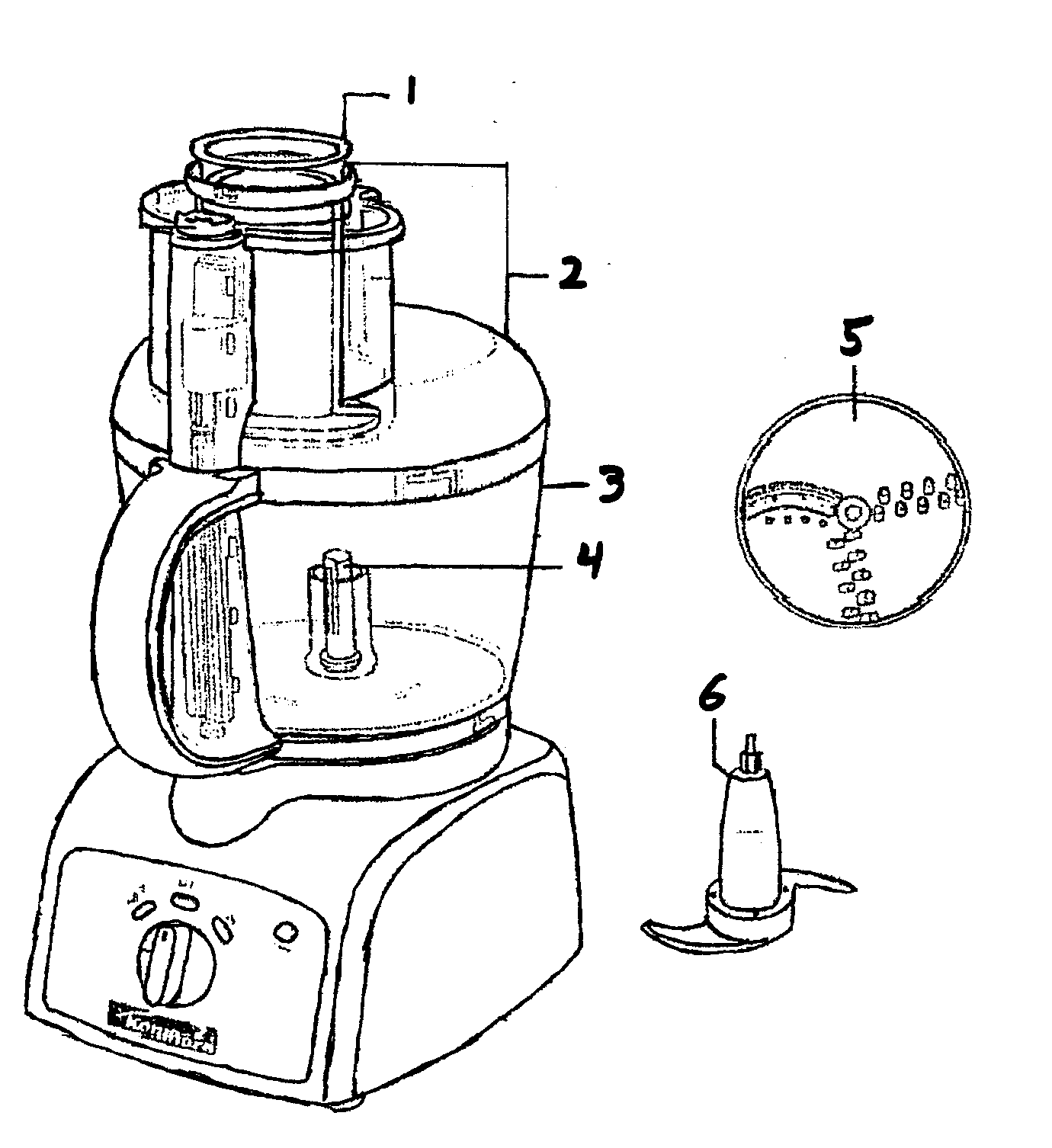 Kenmore model 10082002 food processor genuine parts