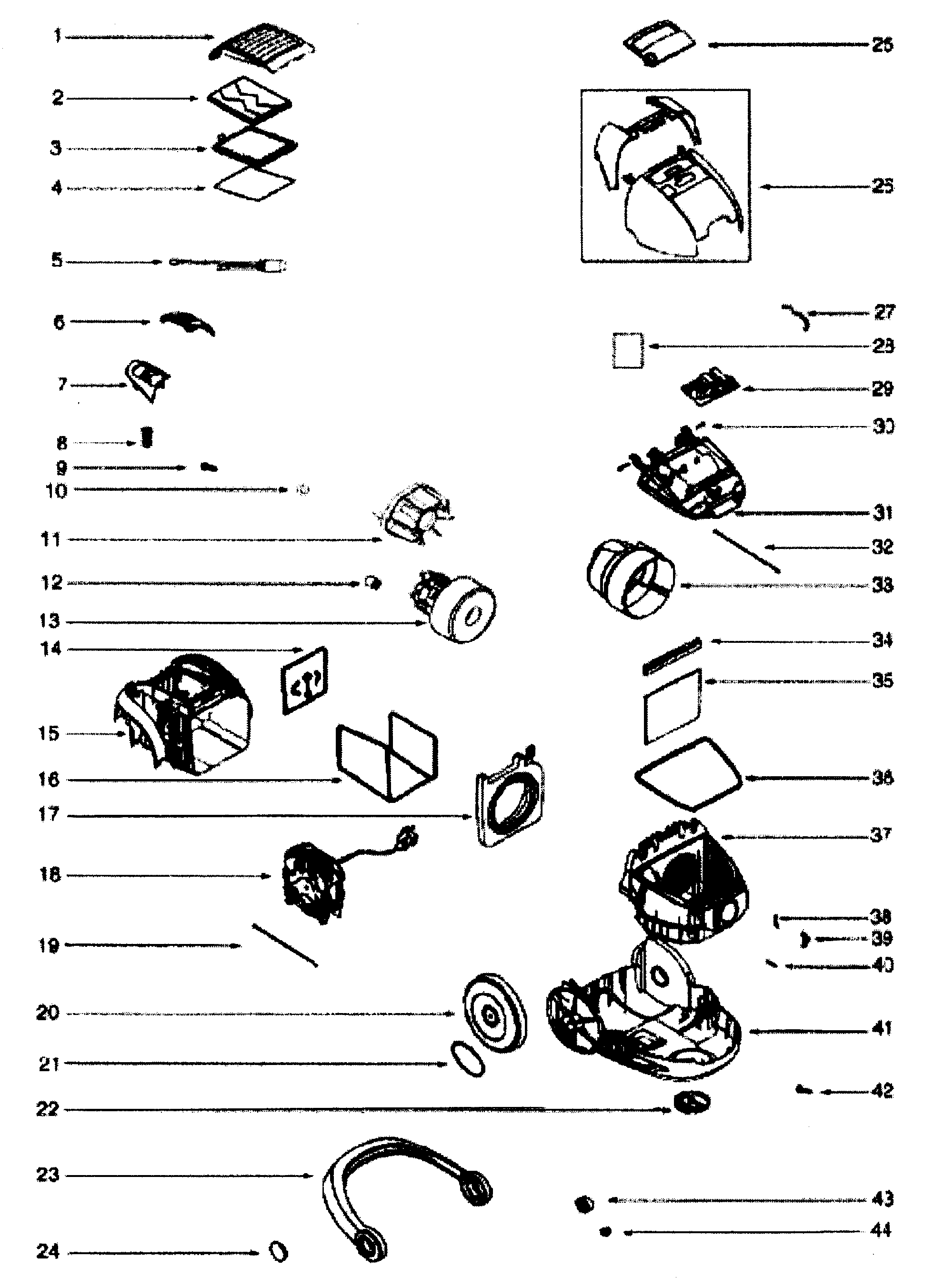 Electrolux model EL6988E vacuum, canister genuine parts hotpoint air conditioner wiring diagram 