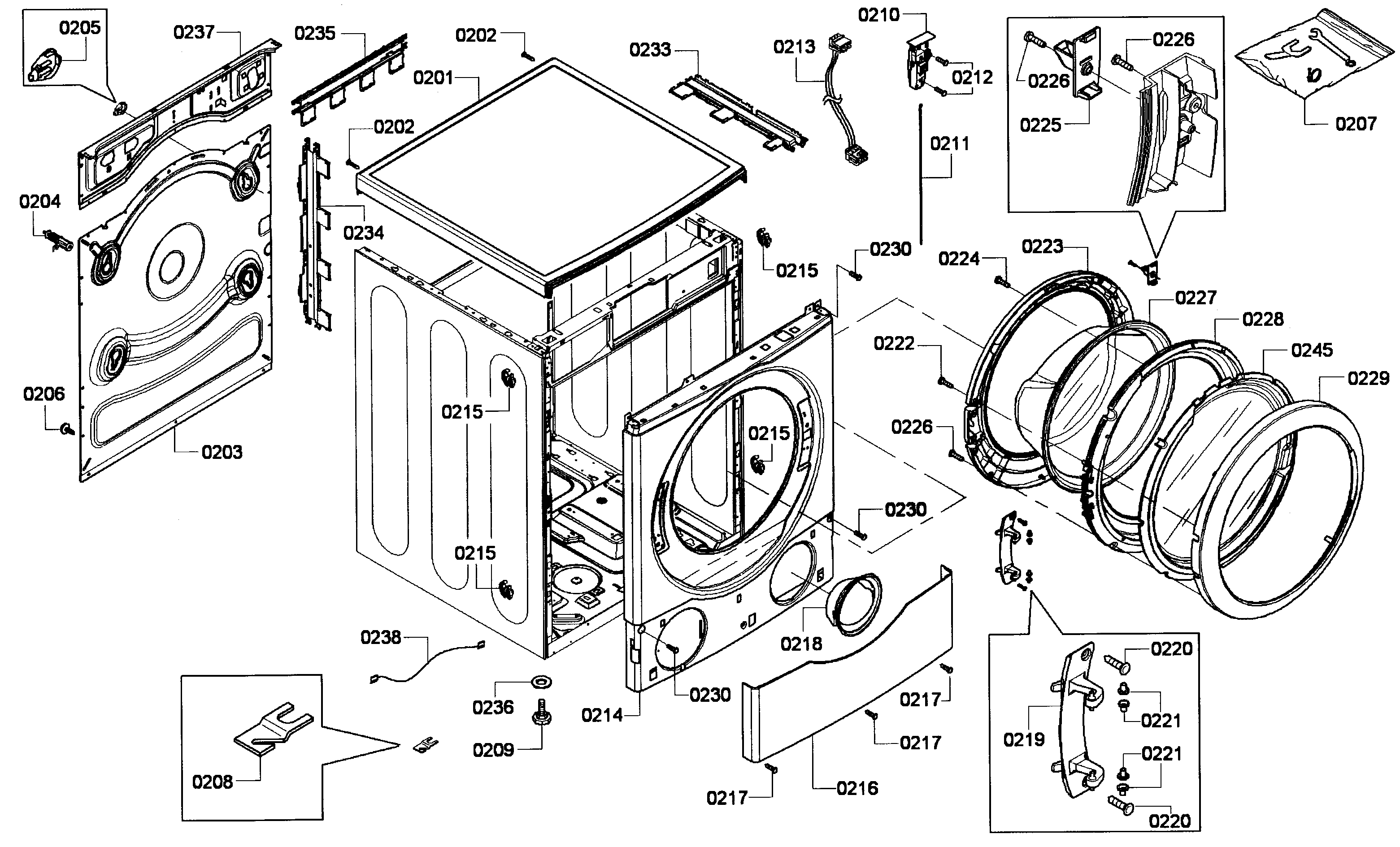 Bosch Model WFVC3300UC 19 Residential Washers Genuine Parts