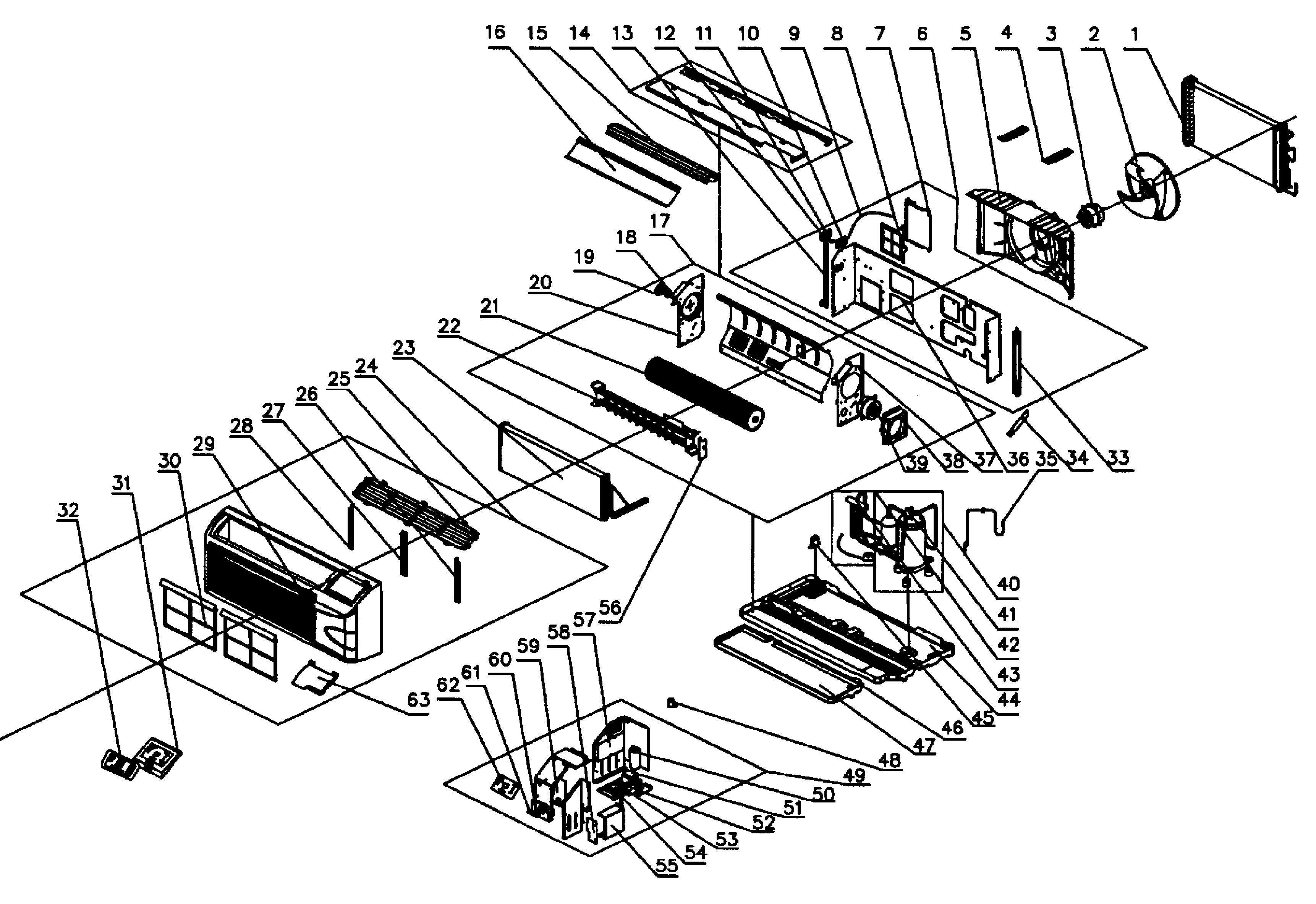 Gree model PTAC-GAA09AB-P package units(both units combined) genuine parts