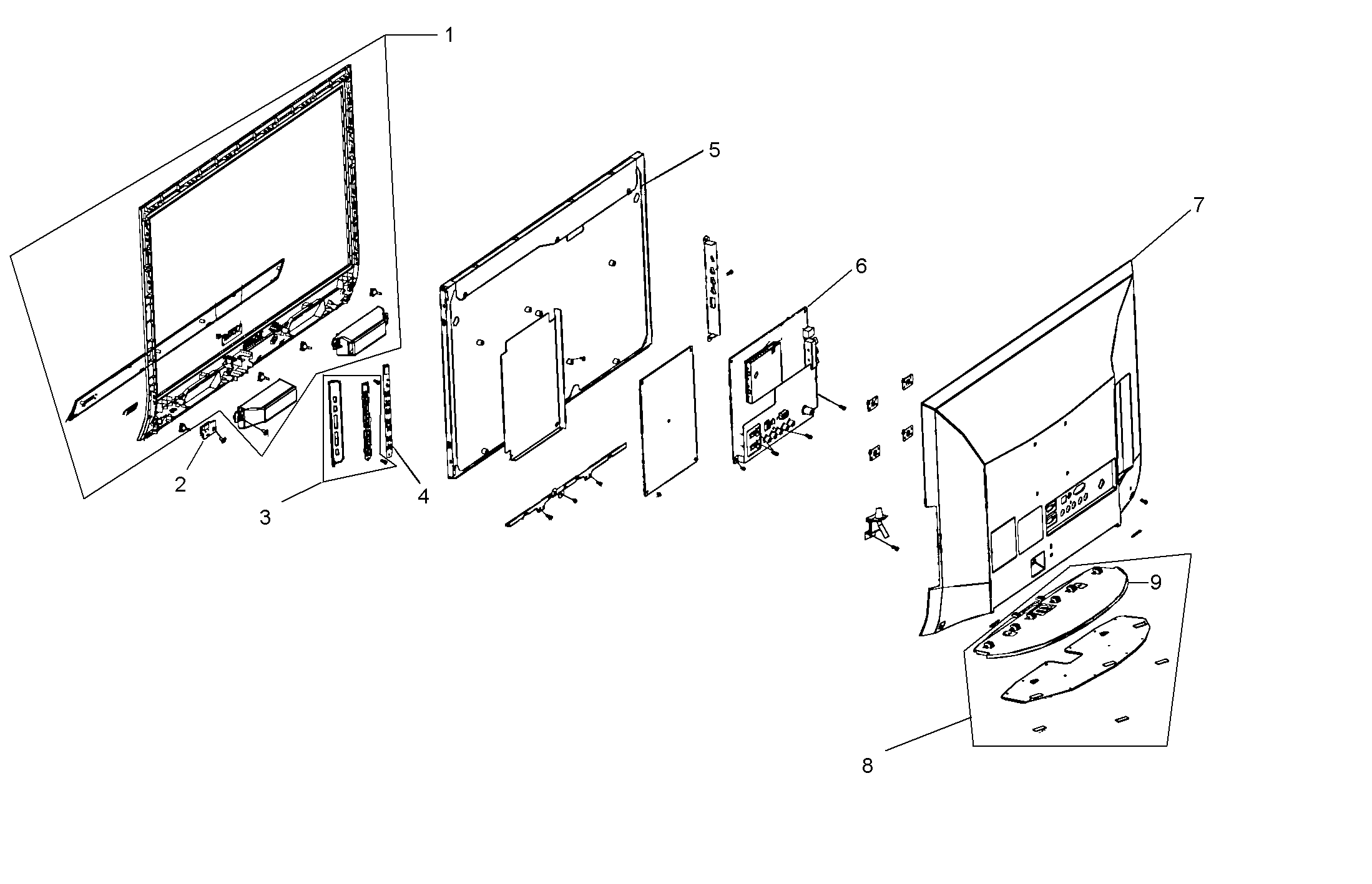 Vizio model M220VA lcd television genuine parts