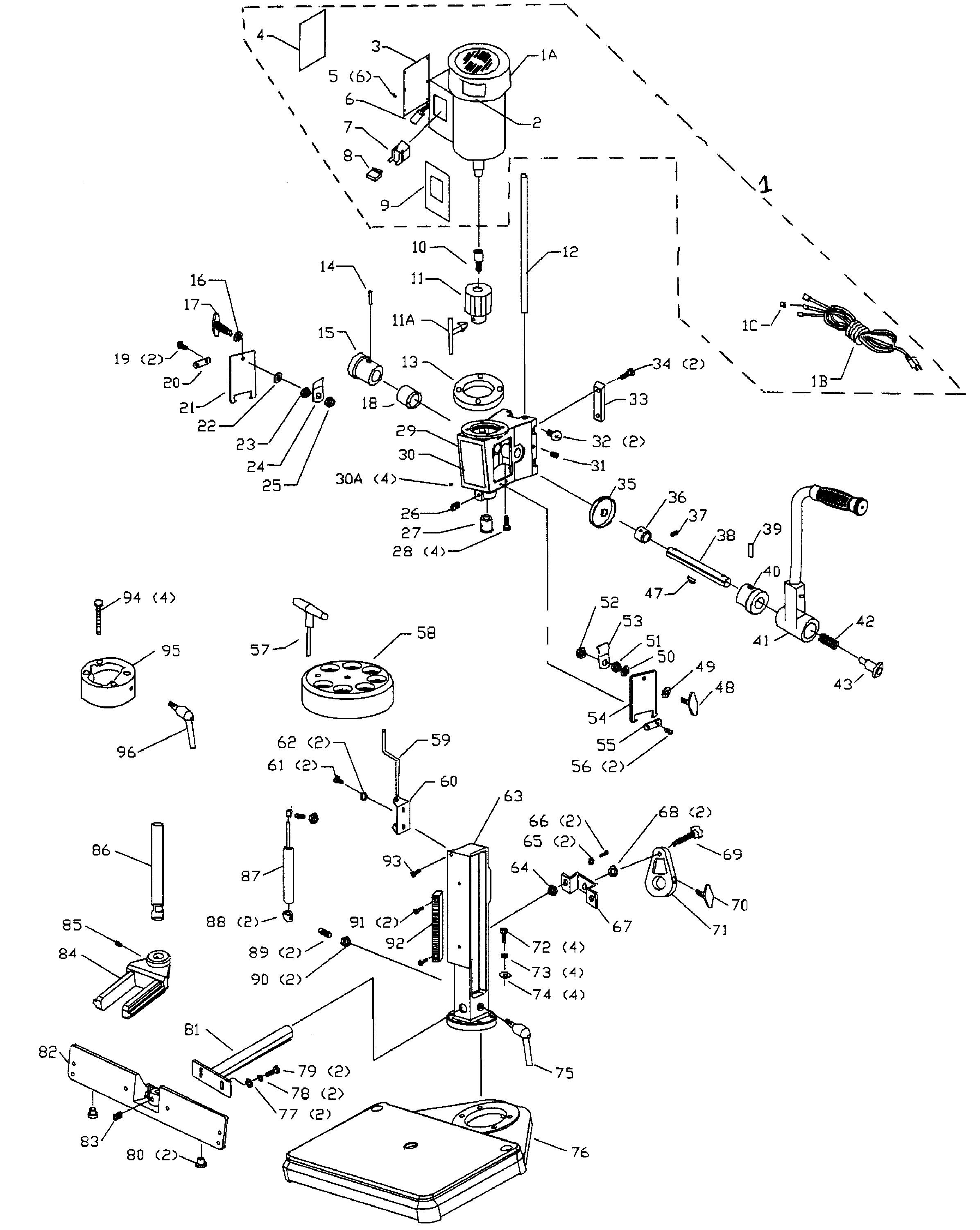 Craftsman model 351219071 mortiser genuine parts