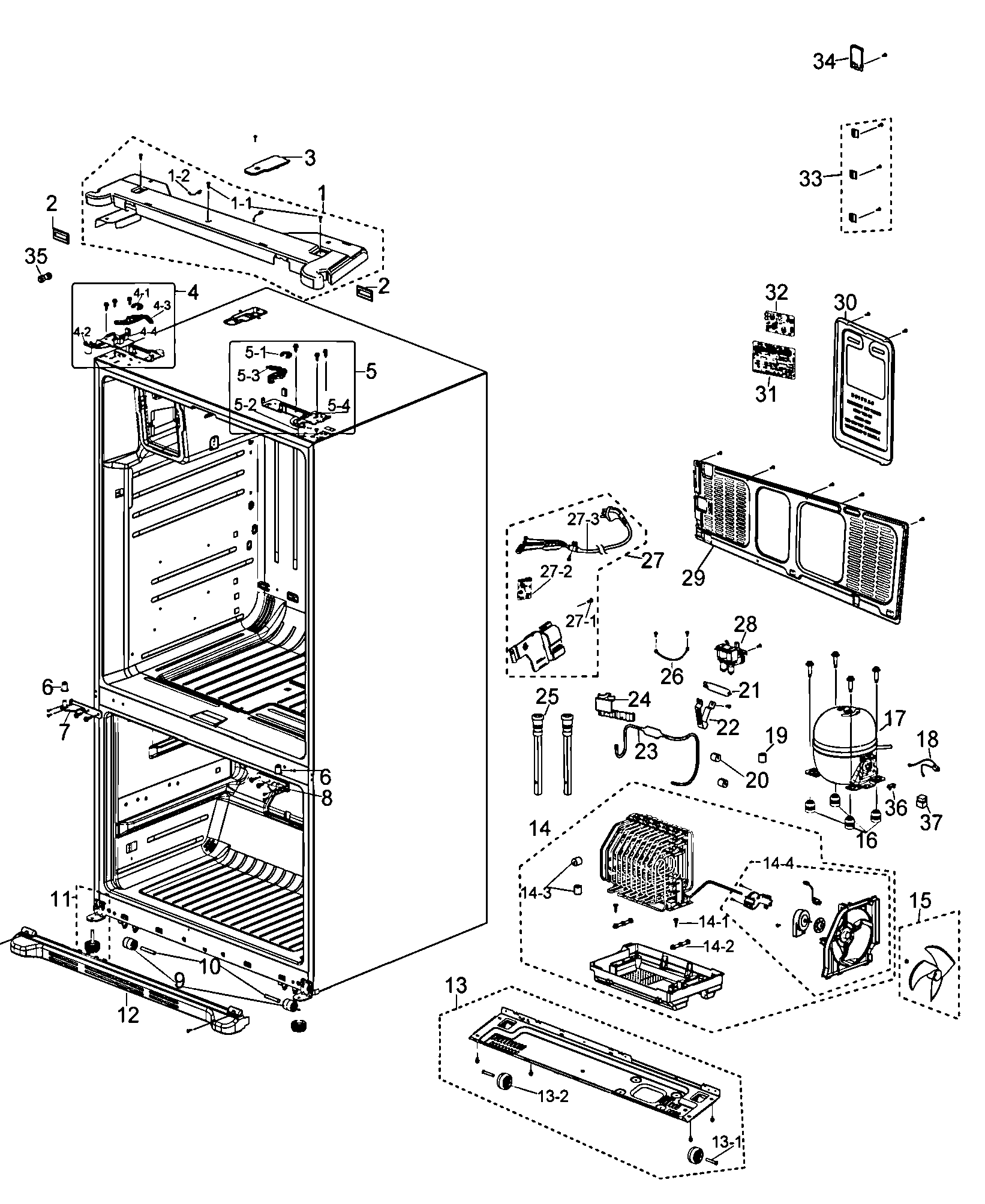 Samsung Refrigerator Parts Diagram