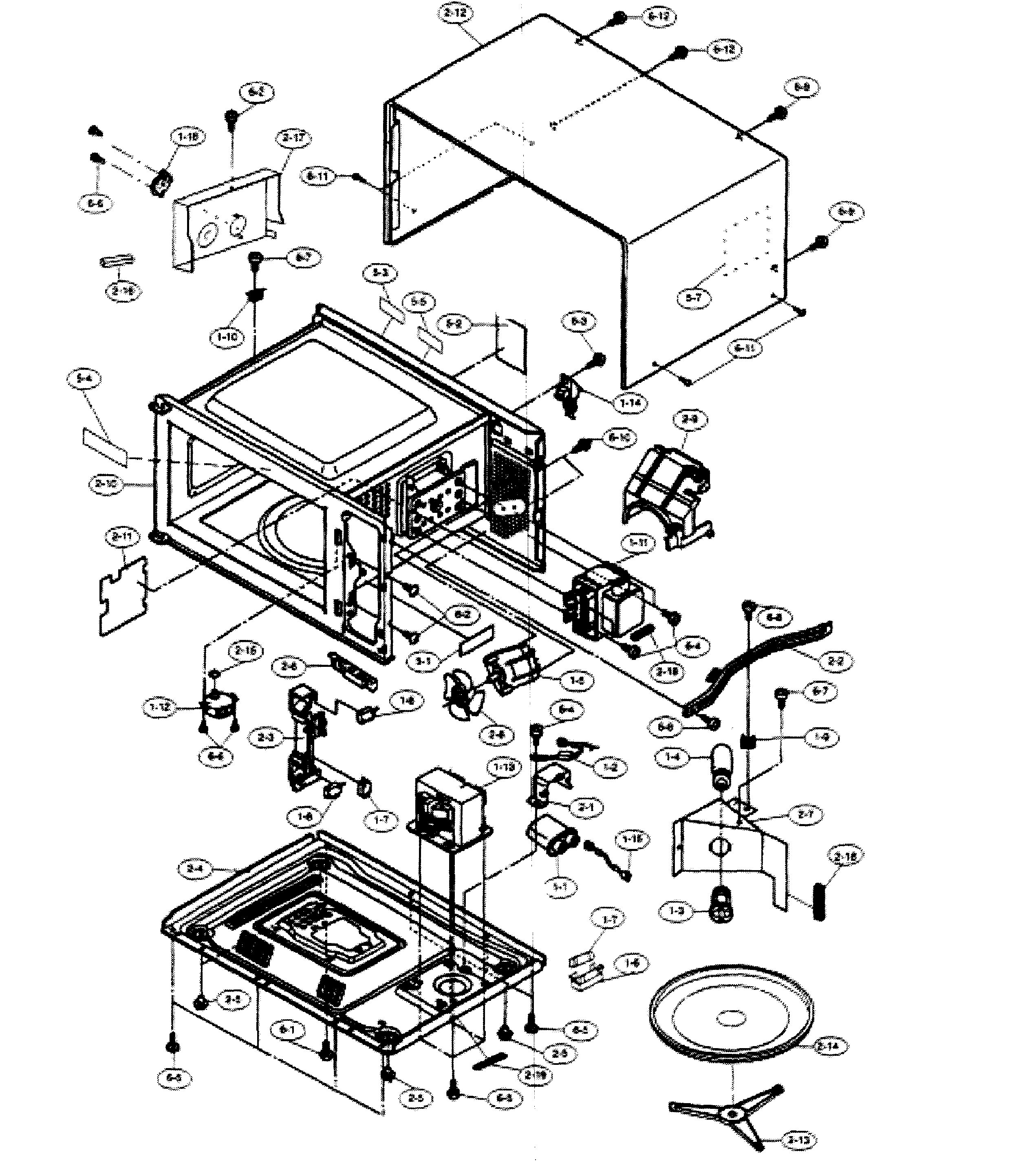 Dacor model DMO24S countertop microwave genuine parts
