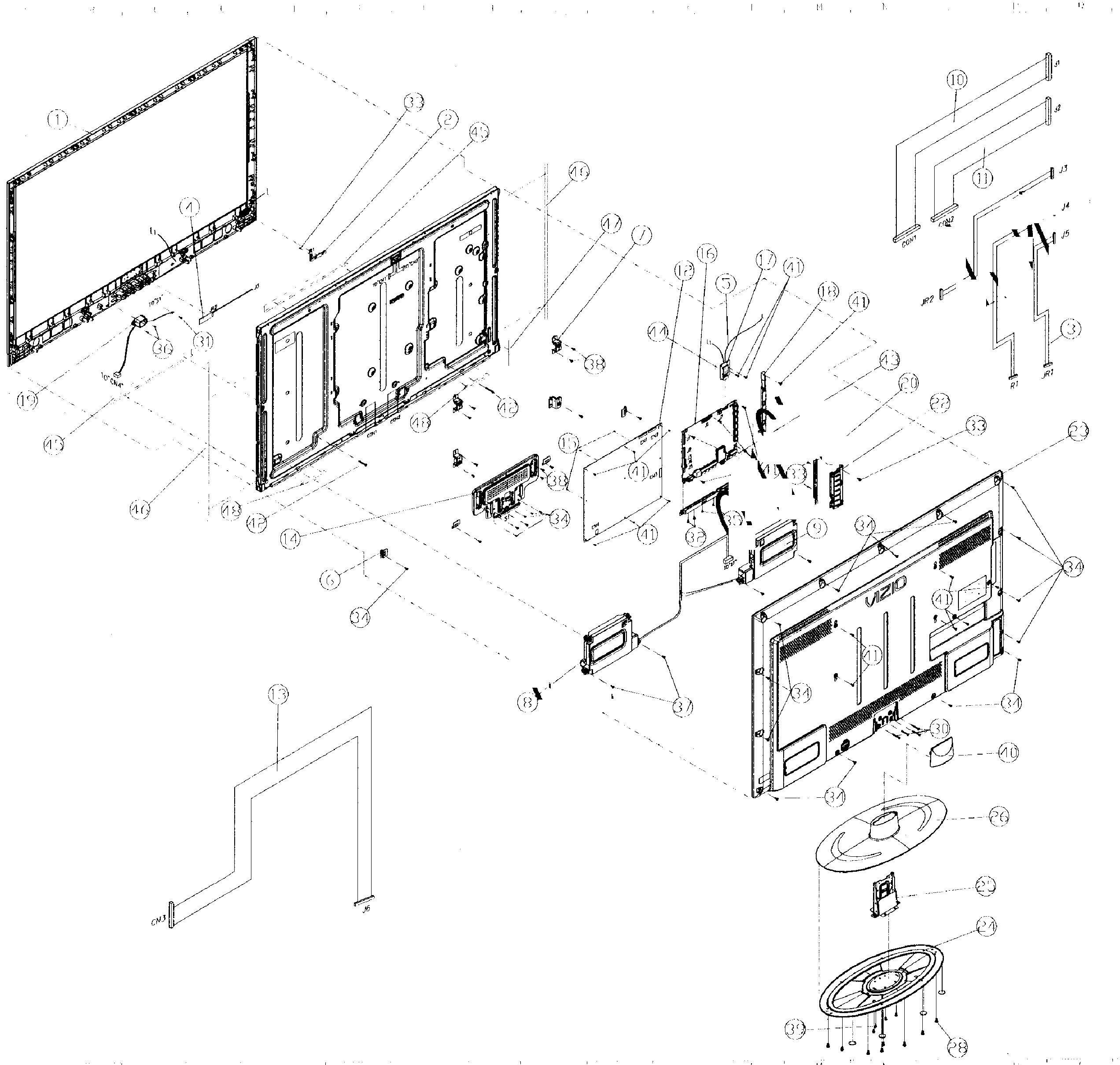 Vizio model M420SV lcd television genuine parts
