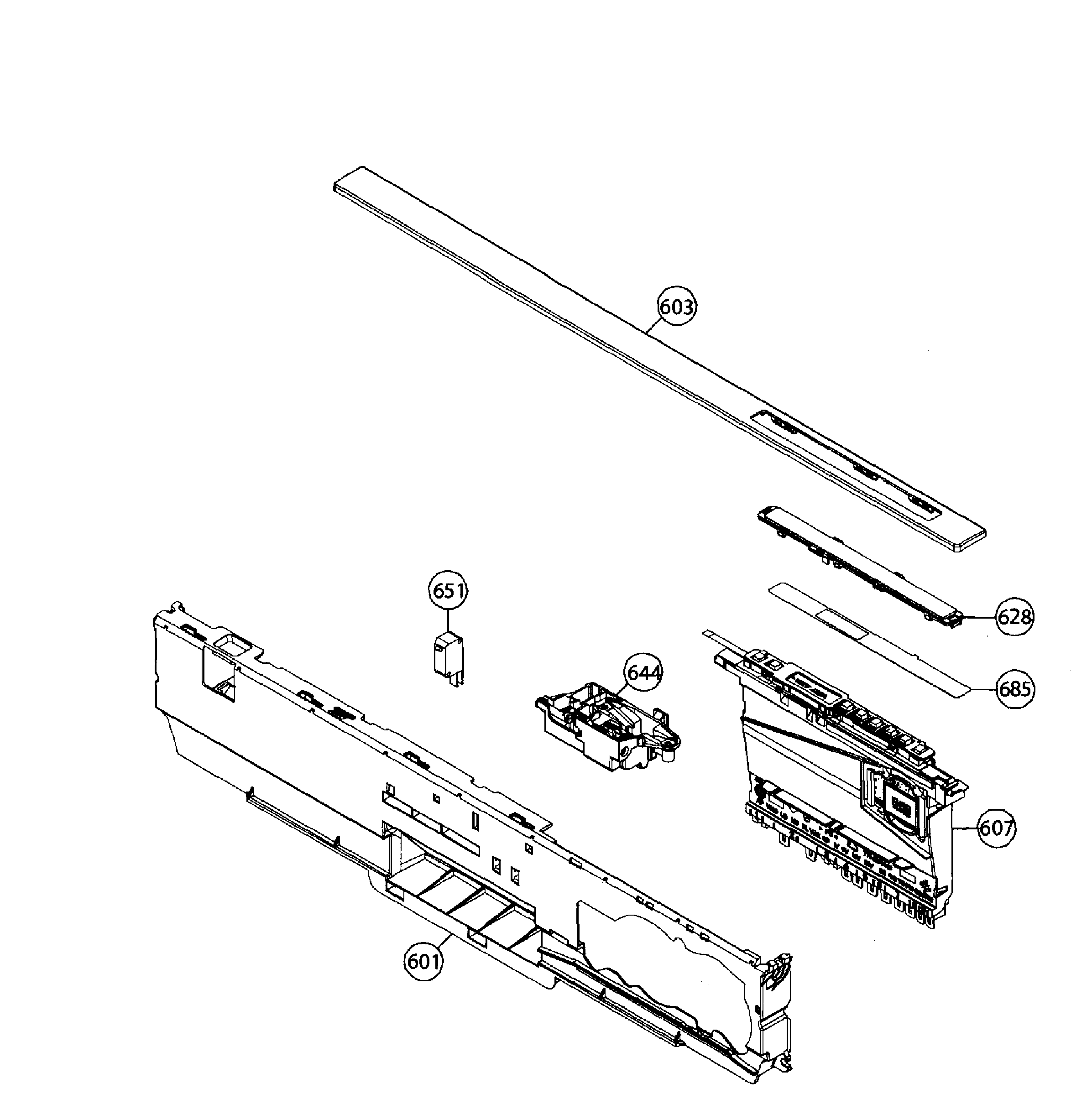 Dacor model RDW24S dishwasher genuine parts