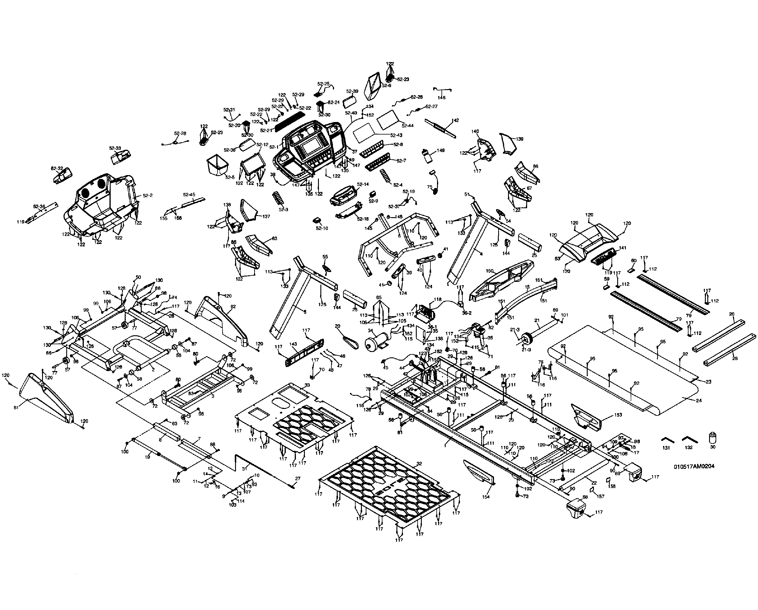 Sole model F80-2013 treadmill genuine parts