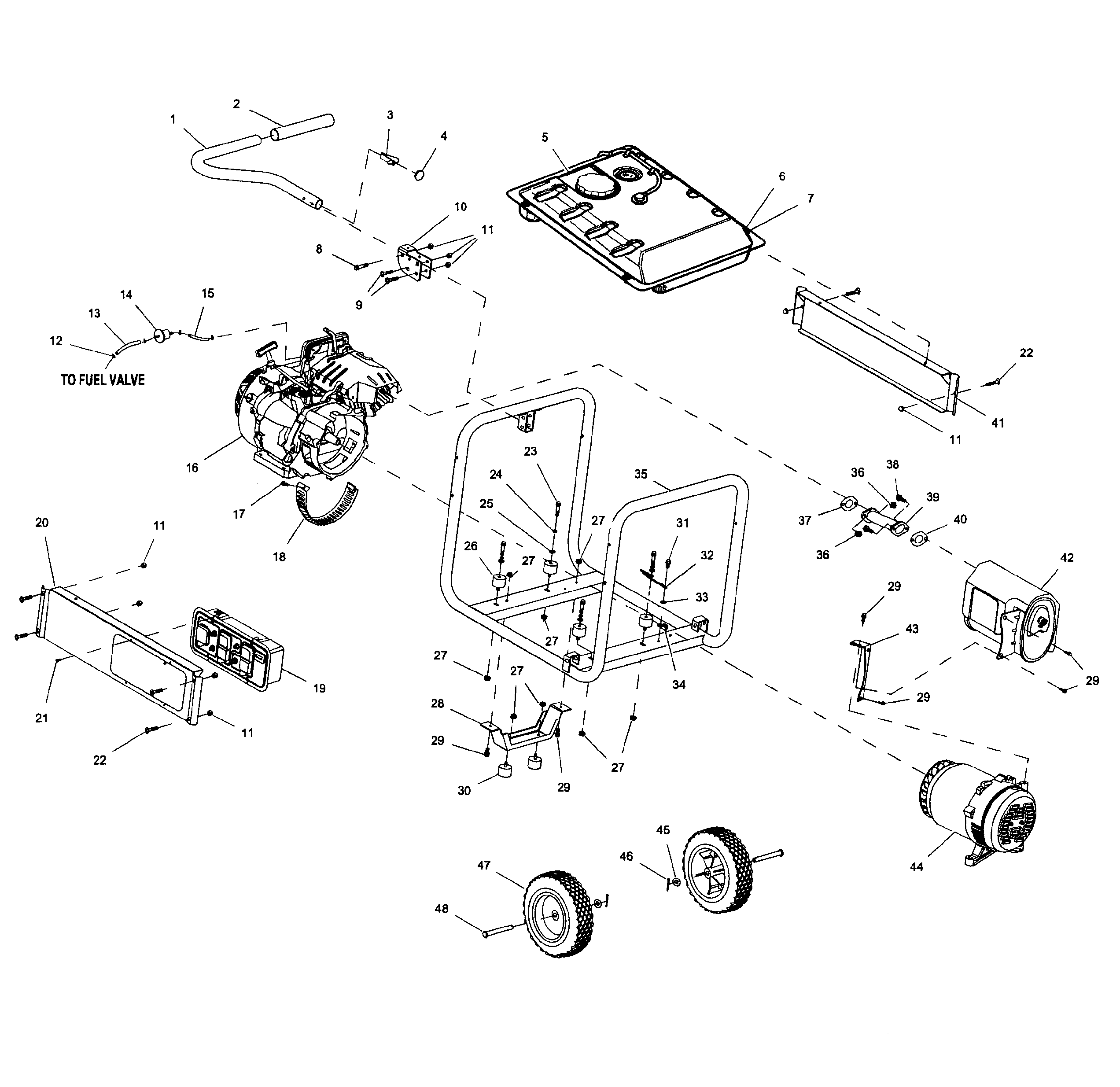 Generac model GP6500-5940-1 generator genuine parts