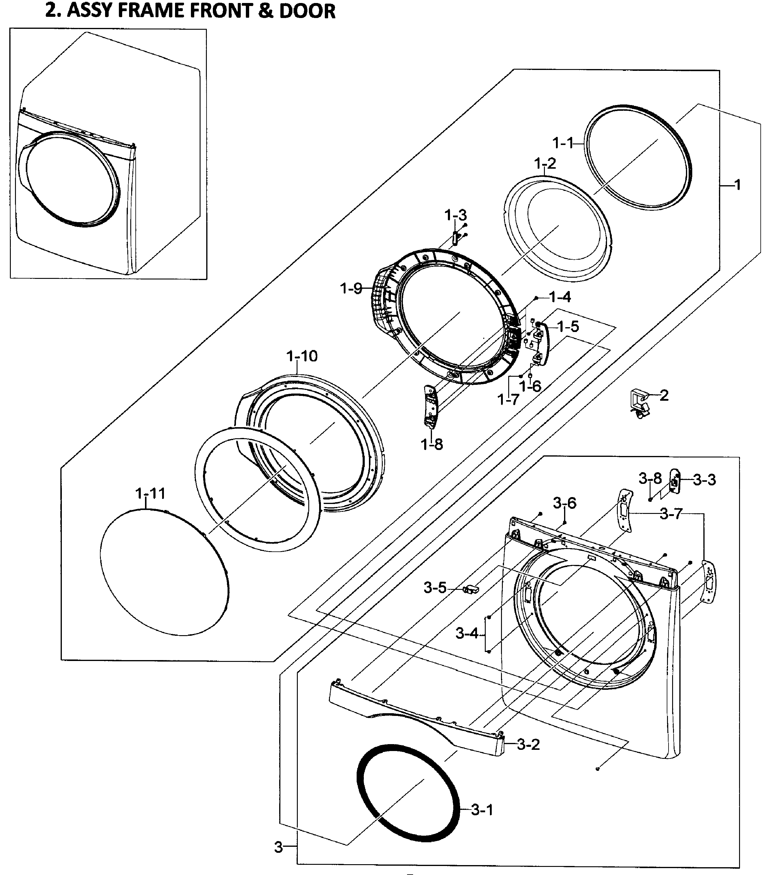 Samsung model DV448AEP/XAA-01 residential dryer genuine parts