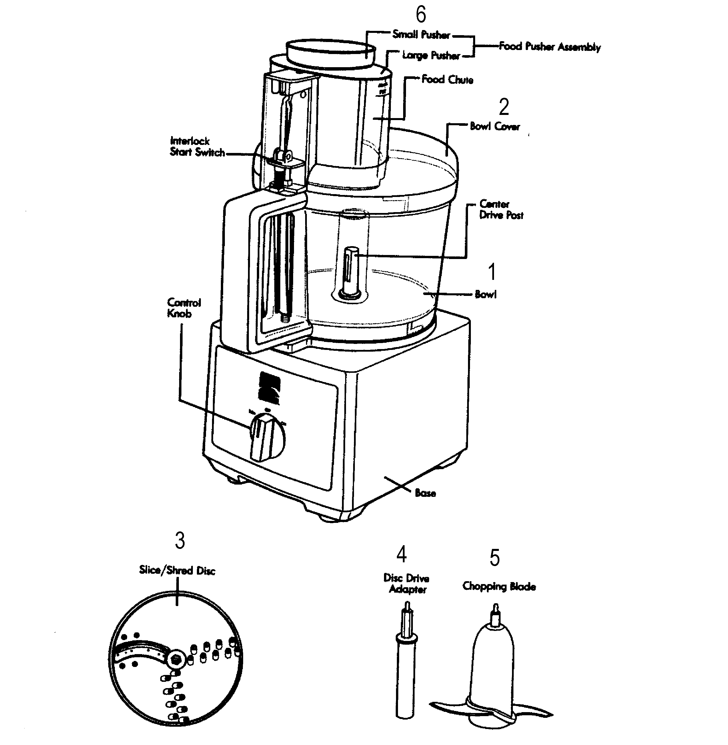 Kenmore model 10004802110 food processor genuine parts