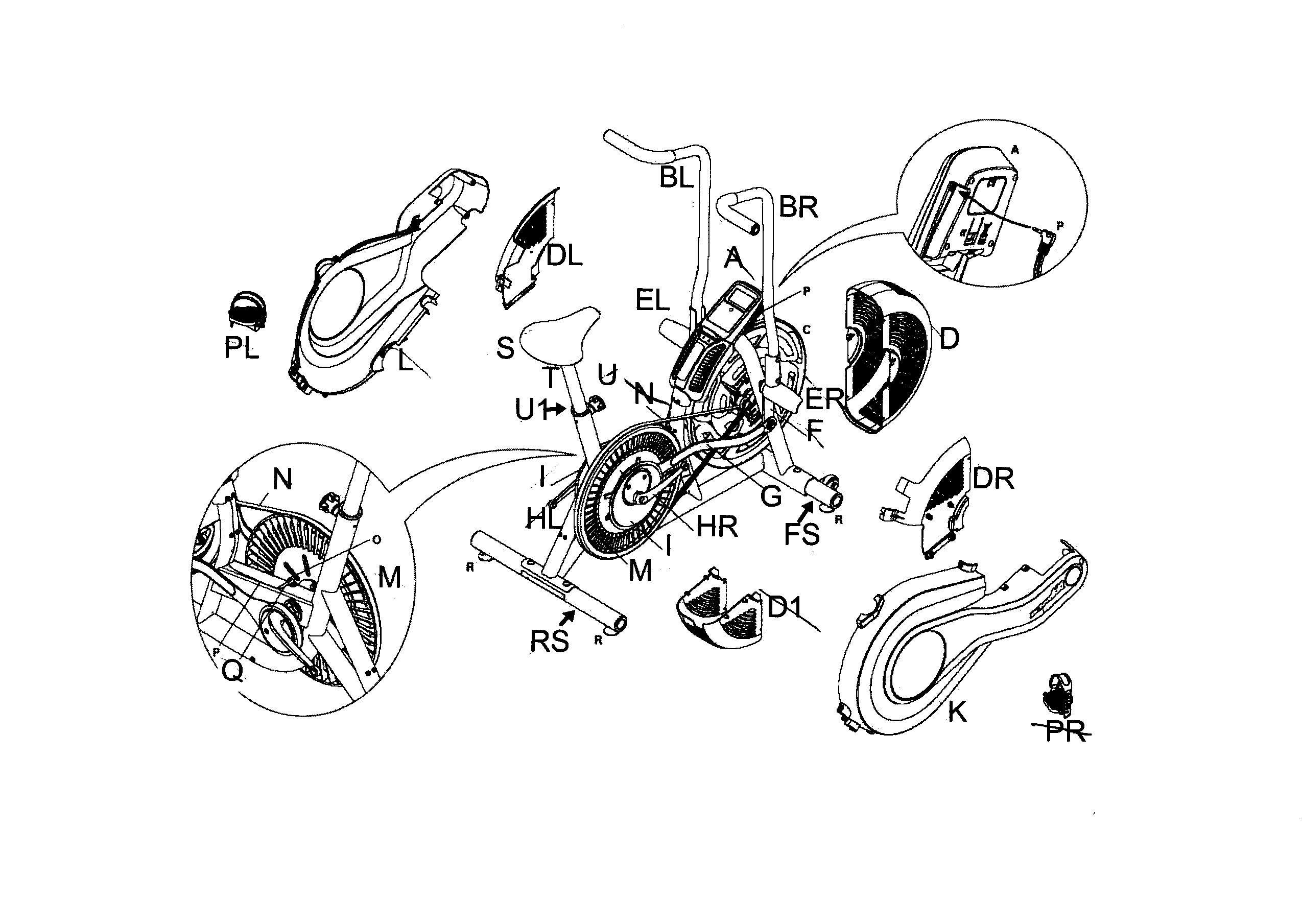 Schwinn model AD2 cycle genuine parts