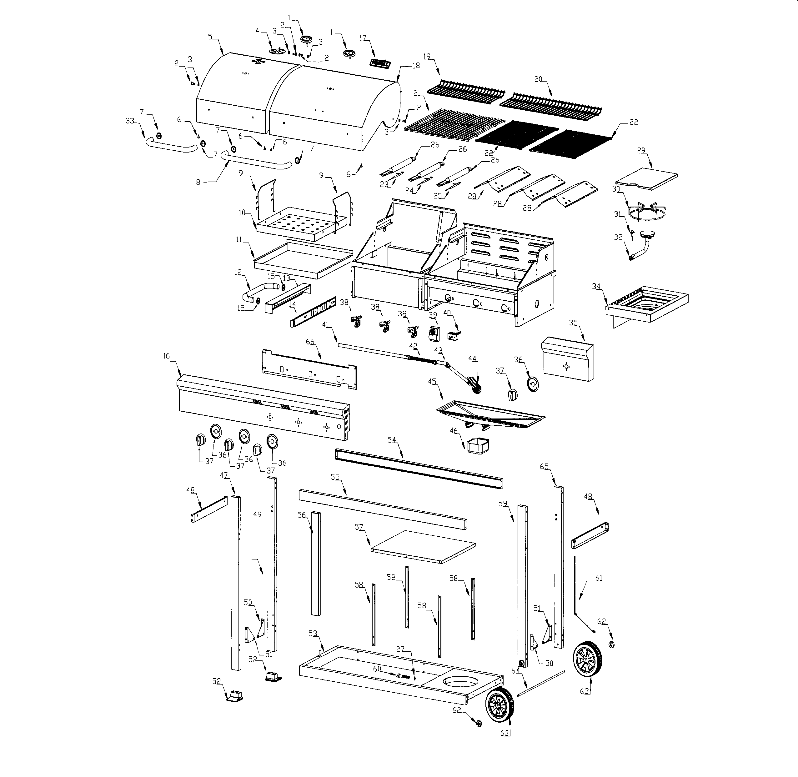 Nexgrill model 720-718C grill, gas genuine parts