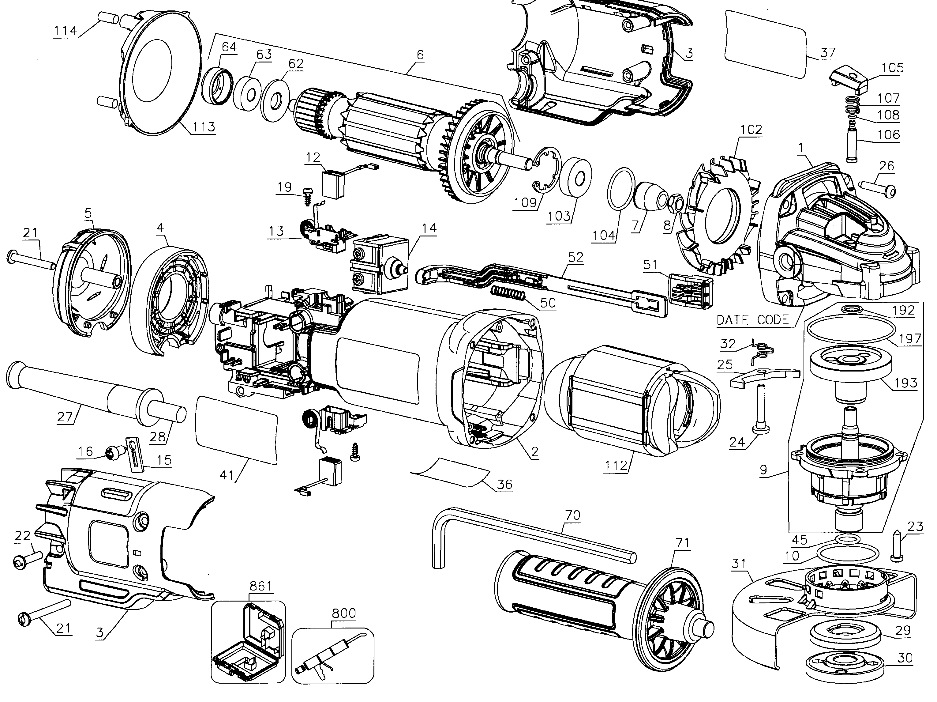 Схема подключения болгарки dewalt