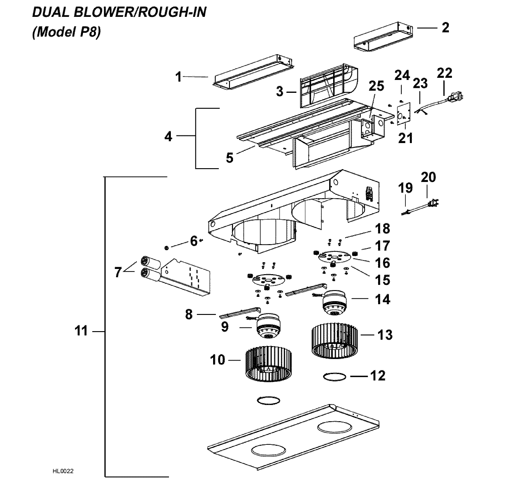 Broan model K210A36SS range hood genuine parts