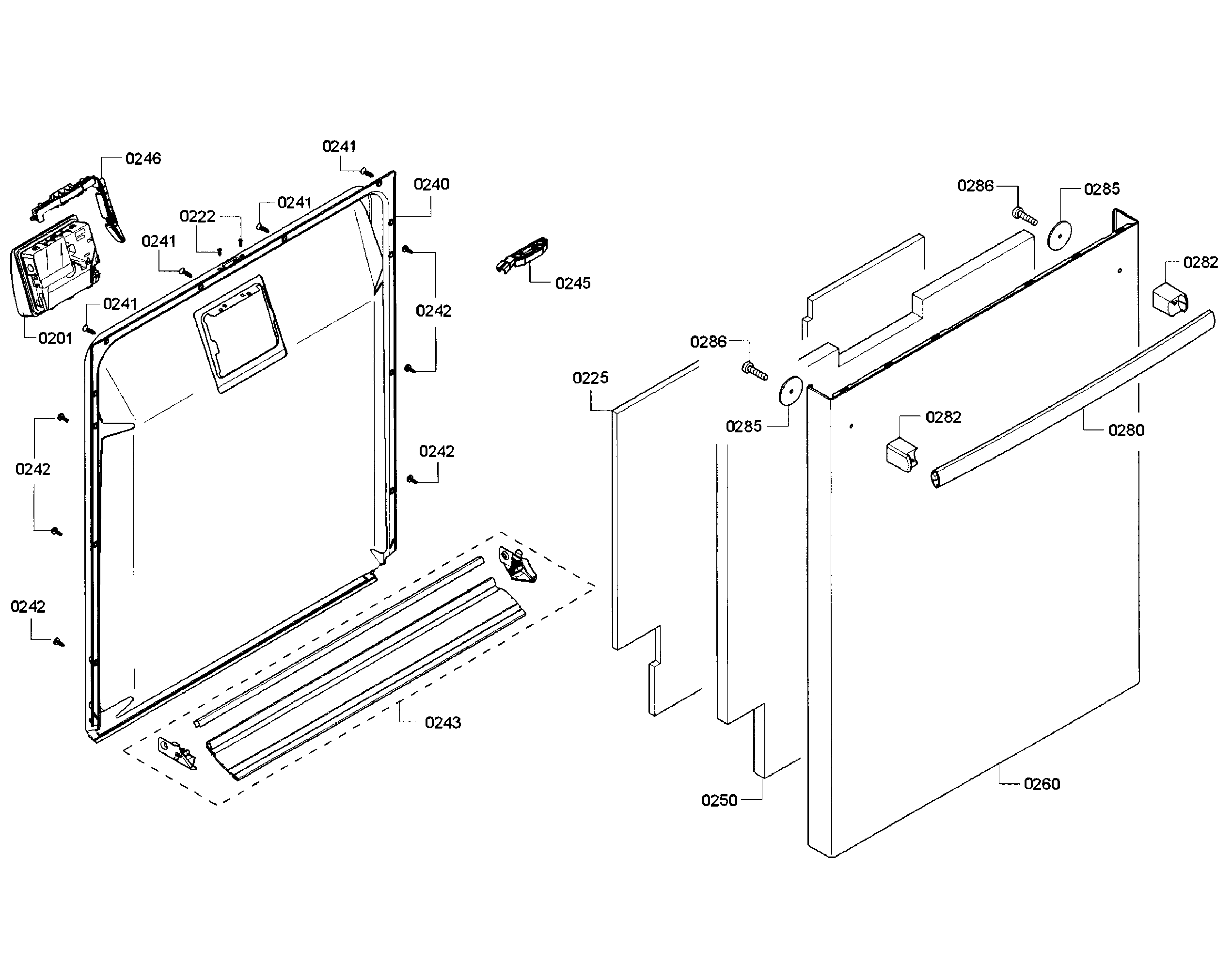 Bosch model SHX5AVF5UC/22 dishwasher genuine parts