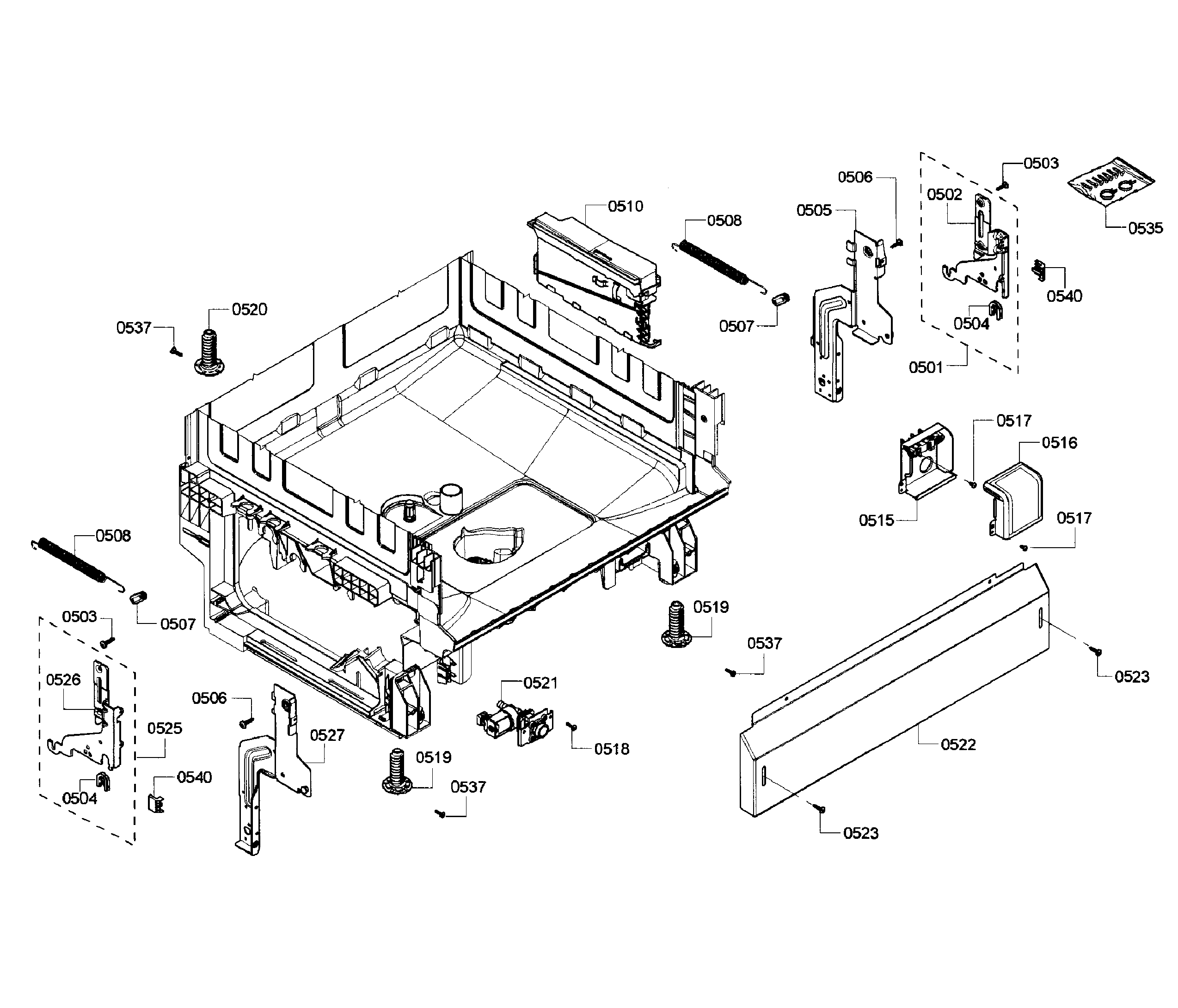 Bosch model SHE4AP06UC/06 dishwasher genuine parts
